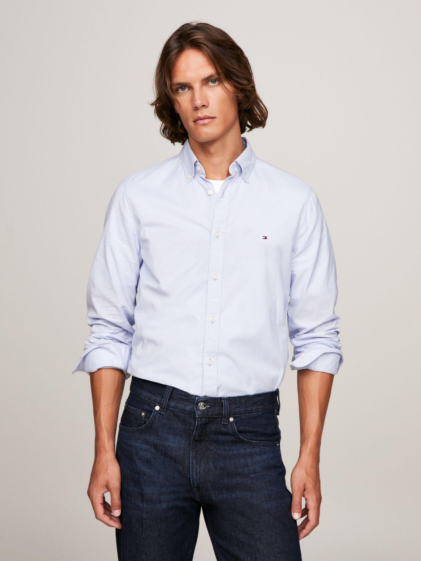 CAMISA FLEX SLIM FIT CELESTE TOMMY HILFIGER-0
