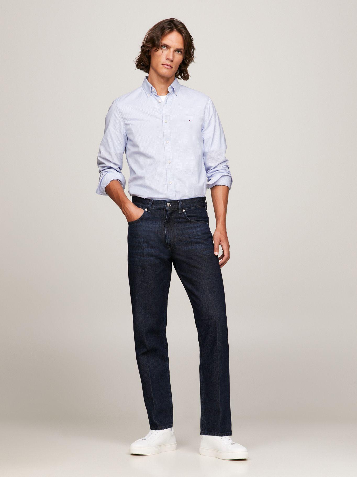 CAMISA FLEX SLIM FIT CELESTE TOMMY HILFIGER-1