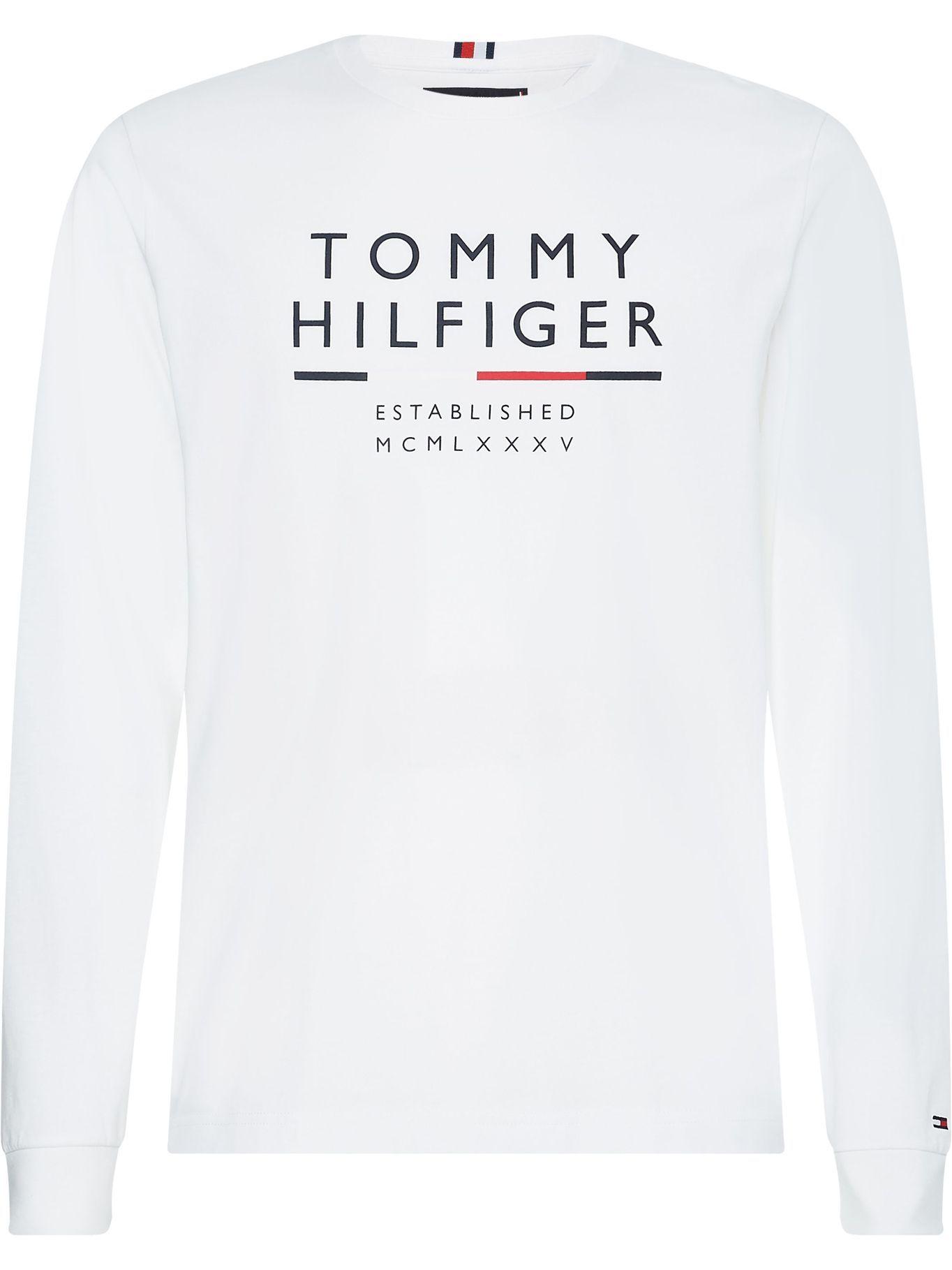 Polera Logo Corp Blanco Tommy Hilfiger F2-0