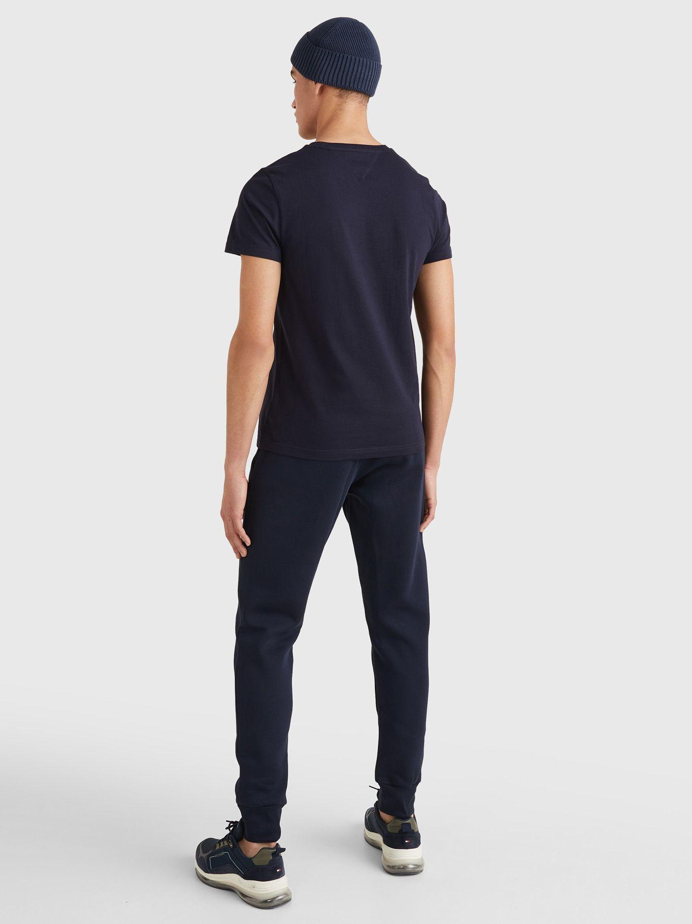 Polera Organic Cotton Logo Azul Tommy Hilfiger M23-1