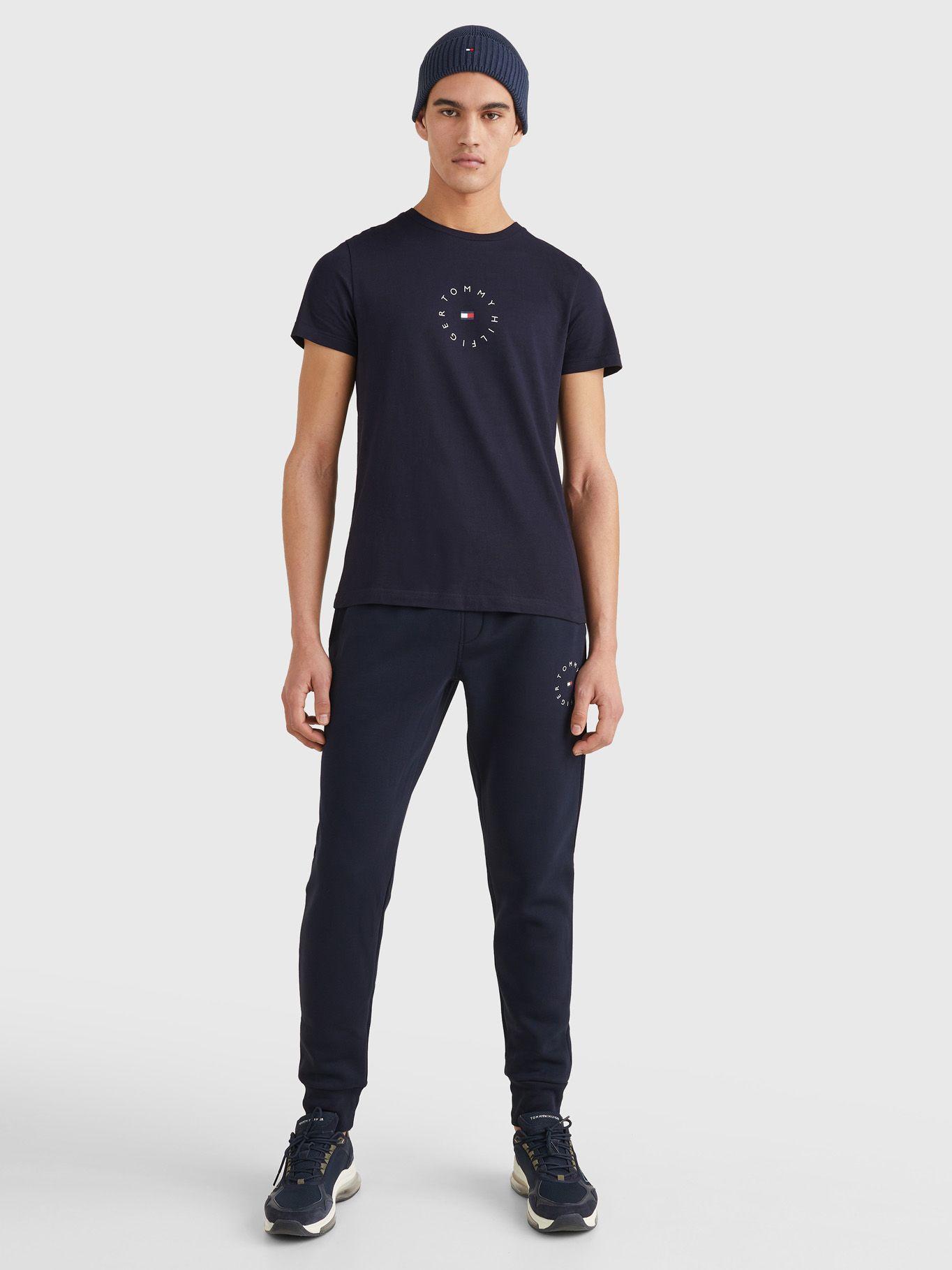 Polera Organic Cotton Logo Azul Tommy Hilfiger M23-0