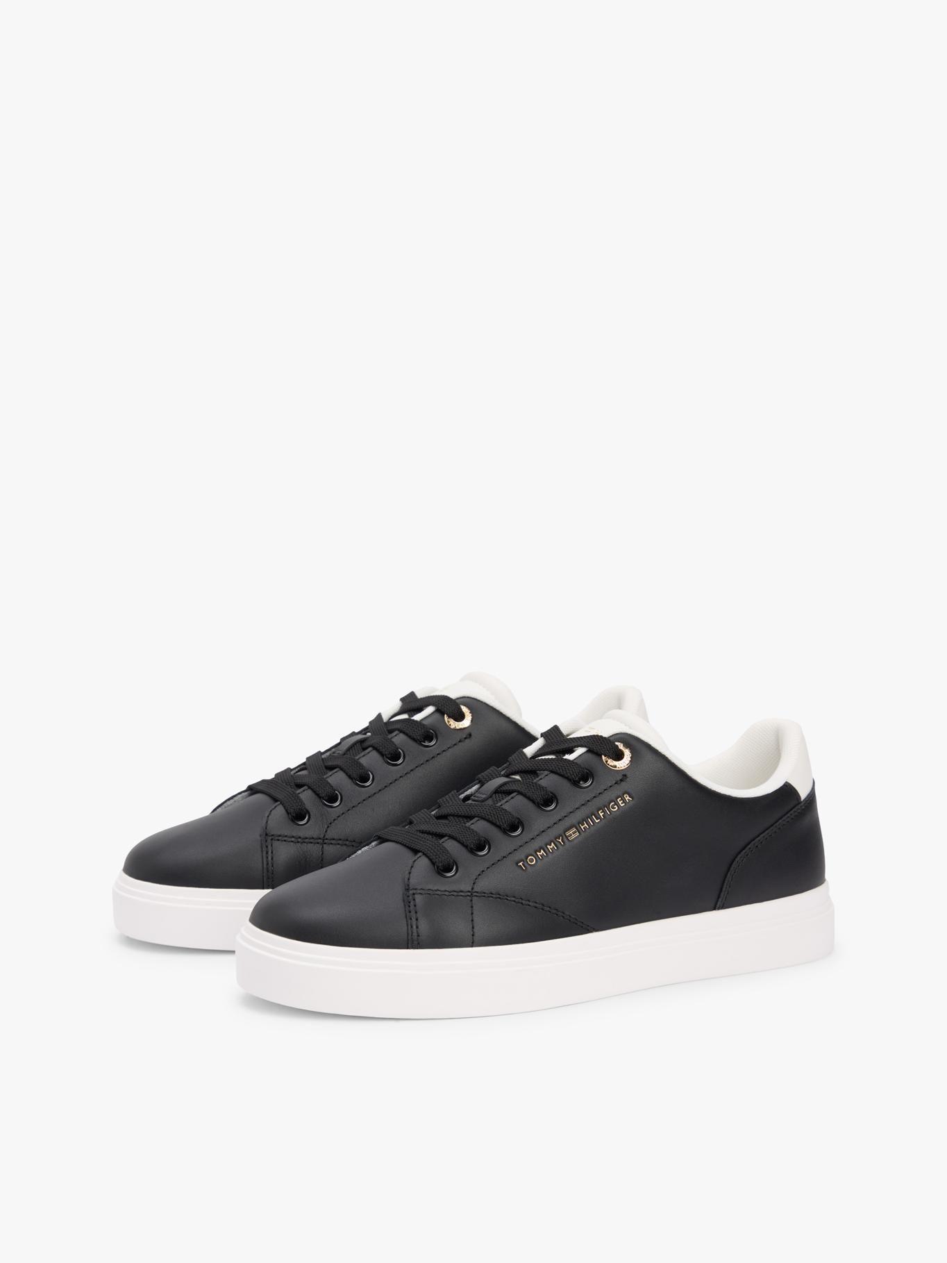Zapatillas De Cuero Con Logo Metalizado-0
