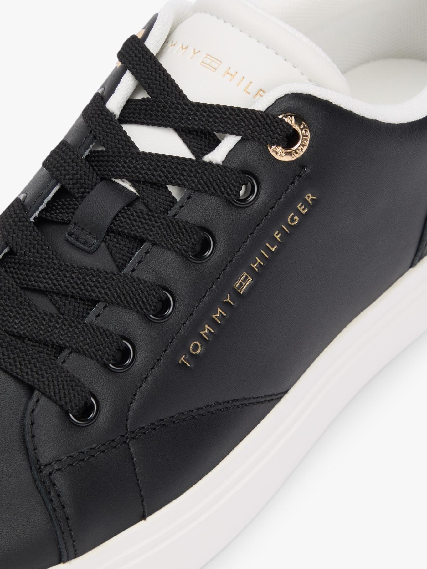 Zapatillas De Cuero Con Logo Metalizado-1