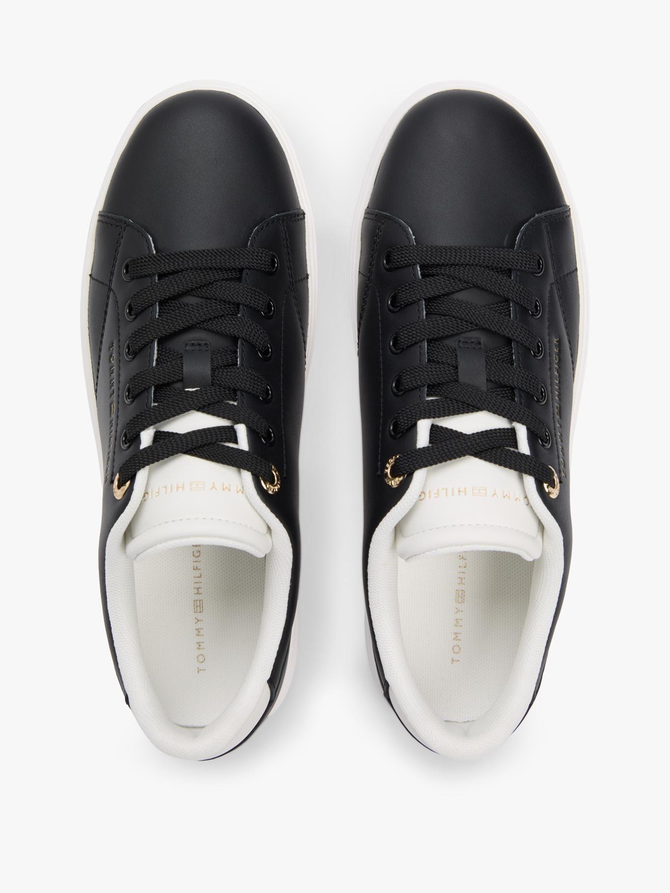 Zapatillas De Cuero Con Logo Metalizado-2