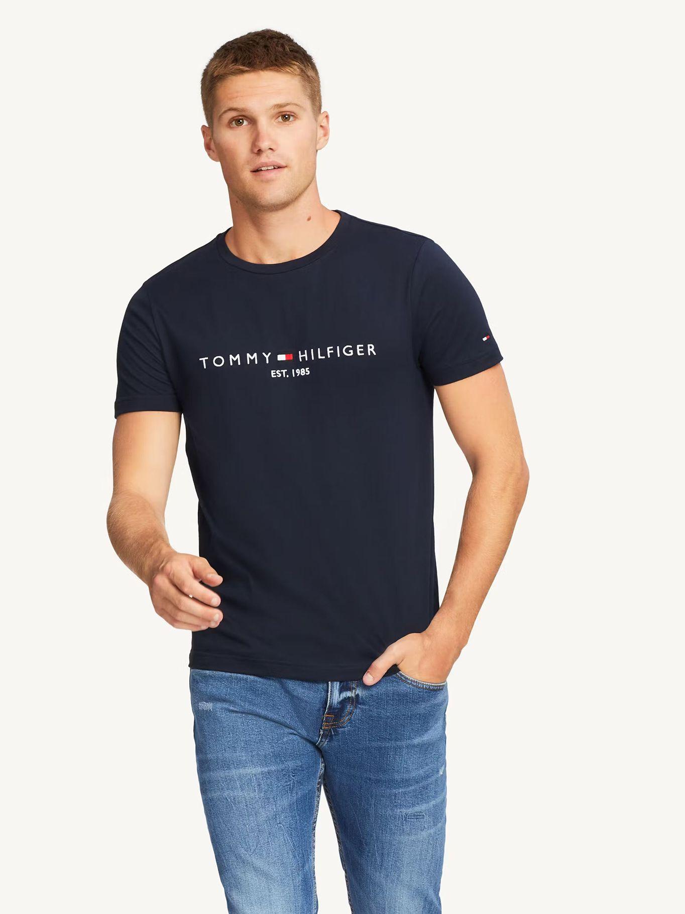 Polera Core Logo Slim Fit Azul Tommy Hilfiger-0