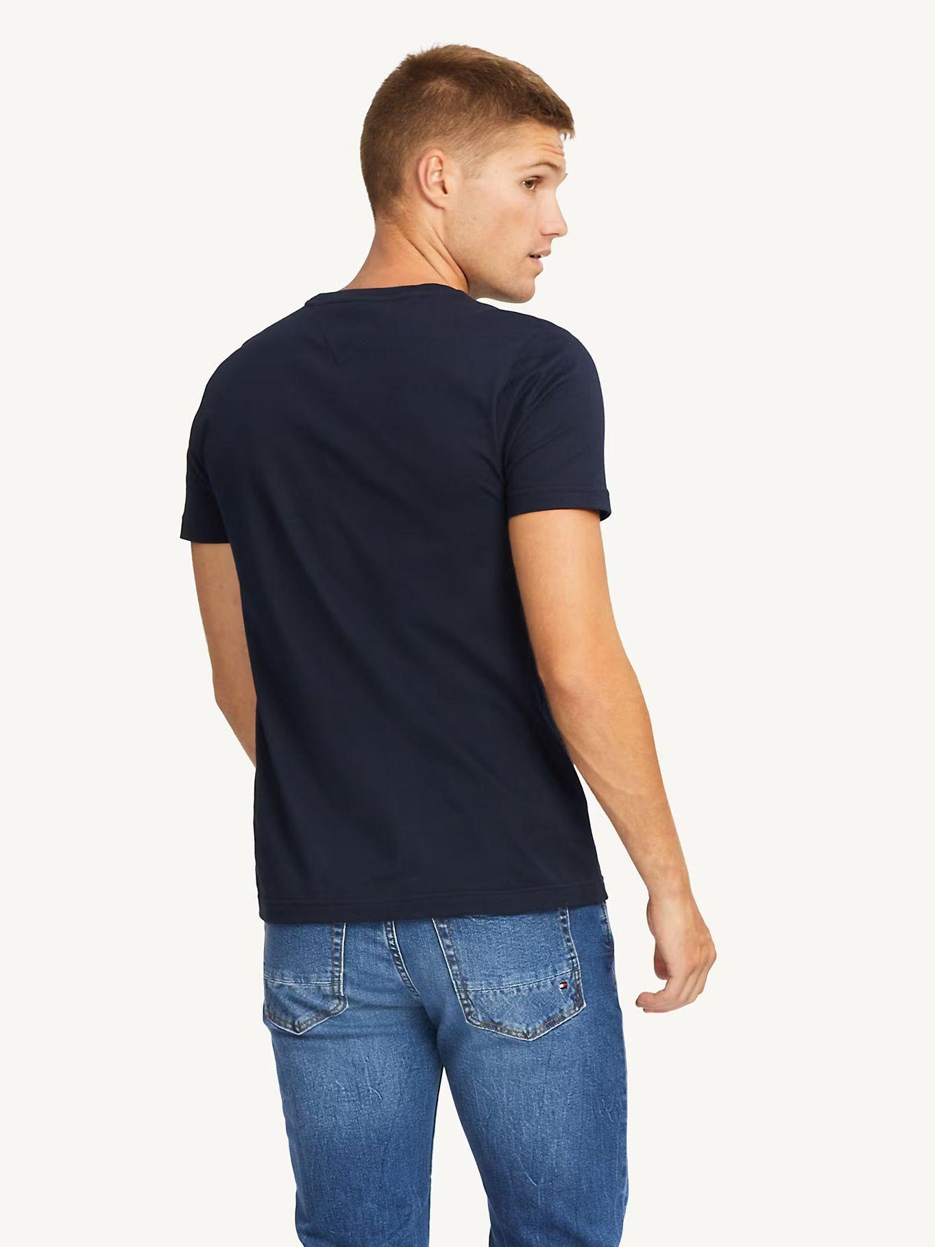 Polera Core Logo Slim Fit Azul Tommy Hilfiger-1