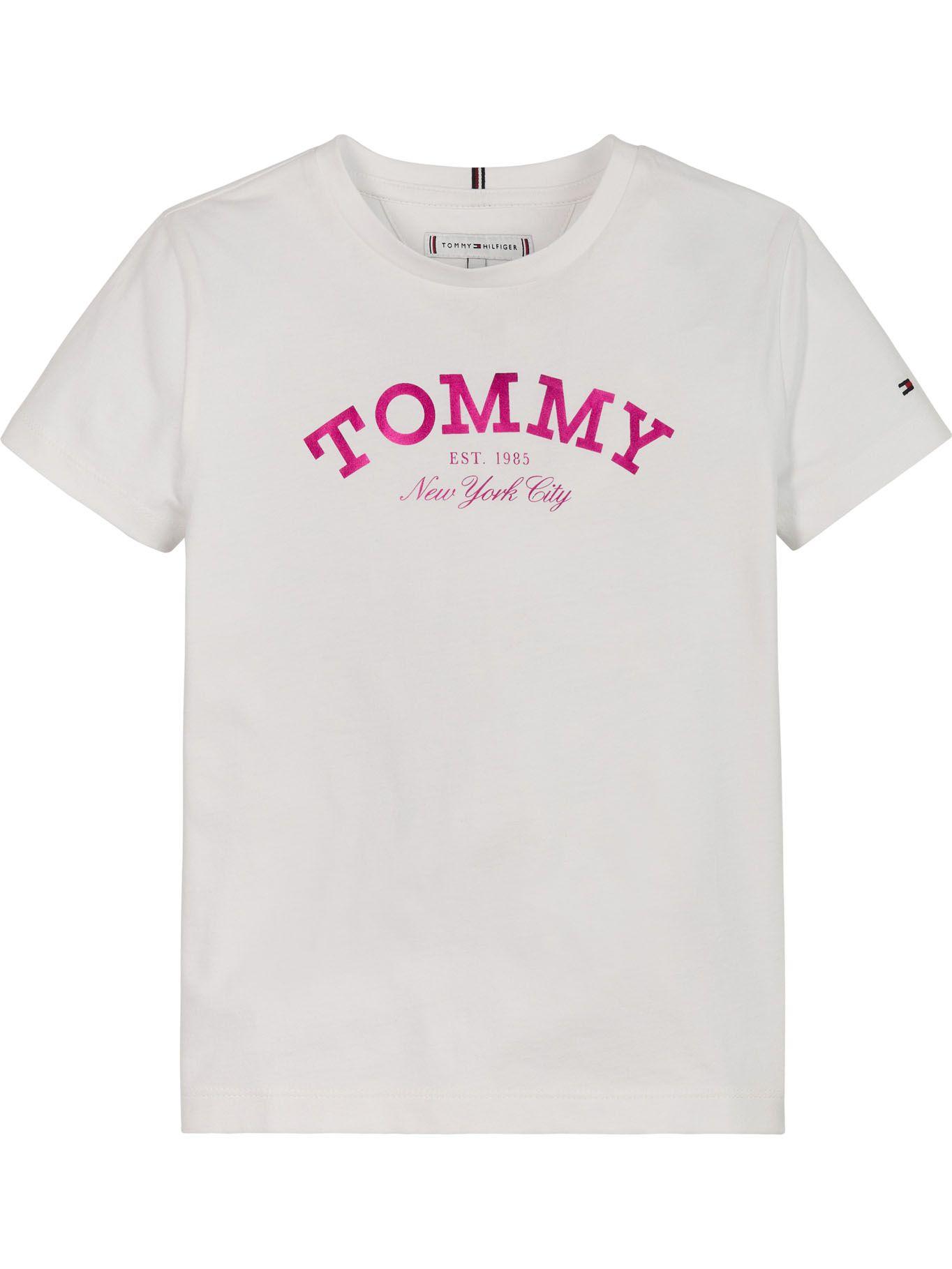 Polera Nyc Logo De Algodón Blanco Tommy Hilfiger-0