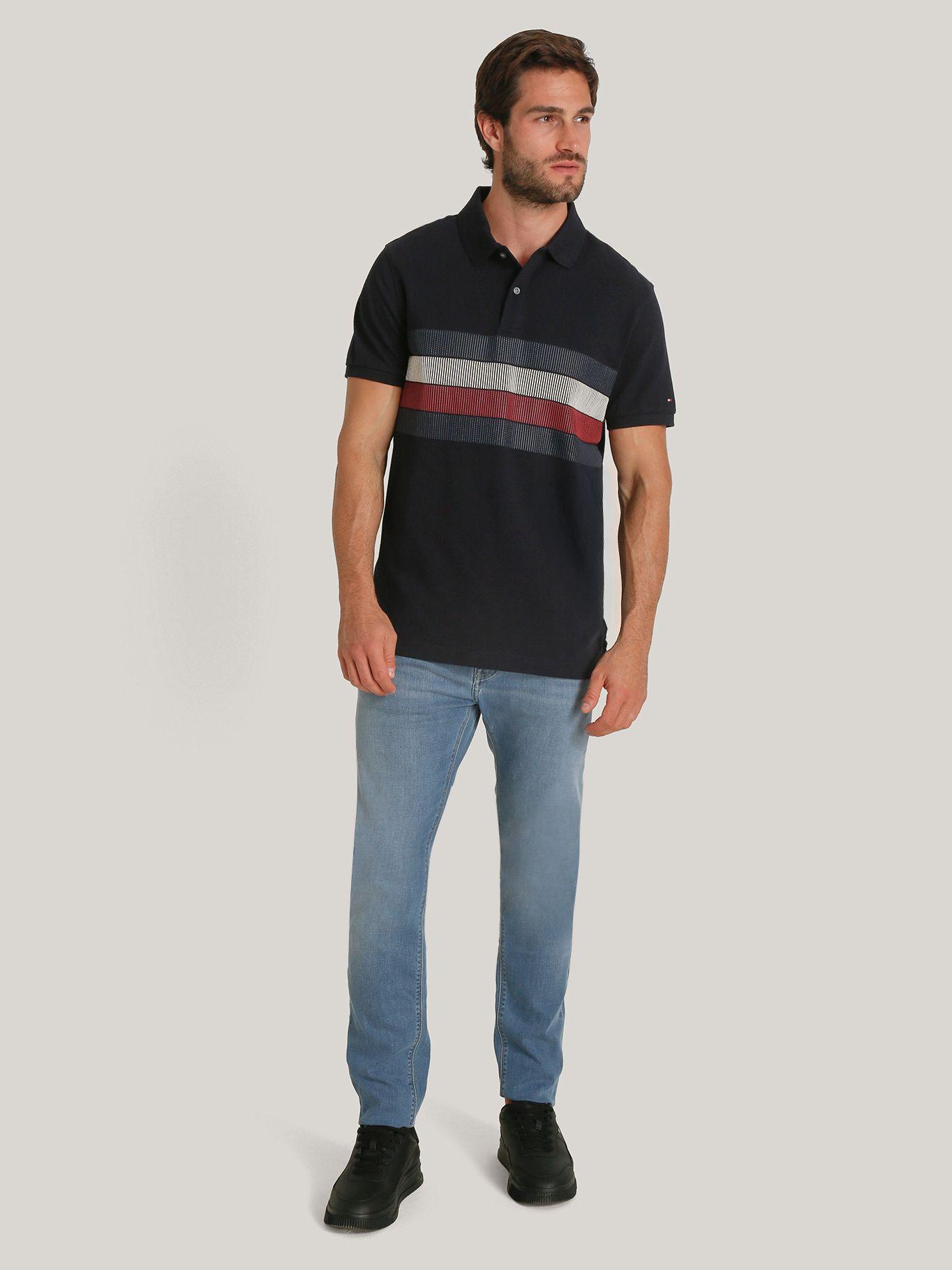 Polo Global Stripe Regular Fit Azul Tommy Hilfiger-1