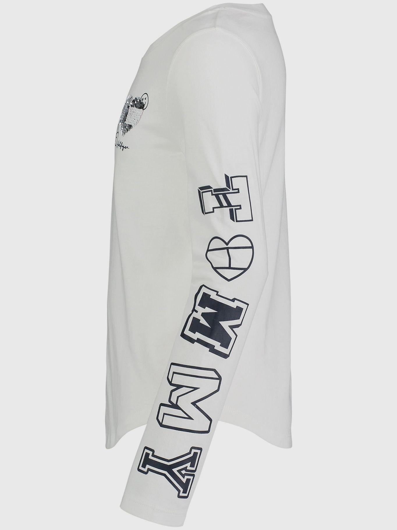 Polera Con Corazón De Lentejuelas Blanco Tommy Hilfiger-1