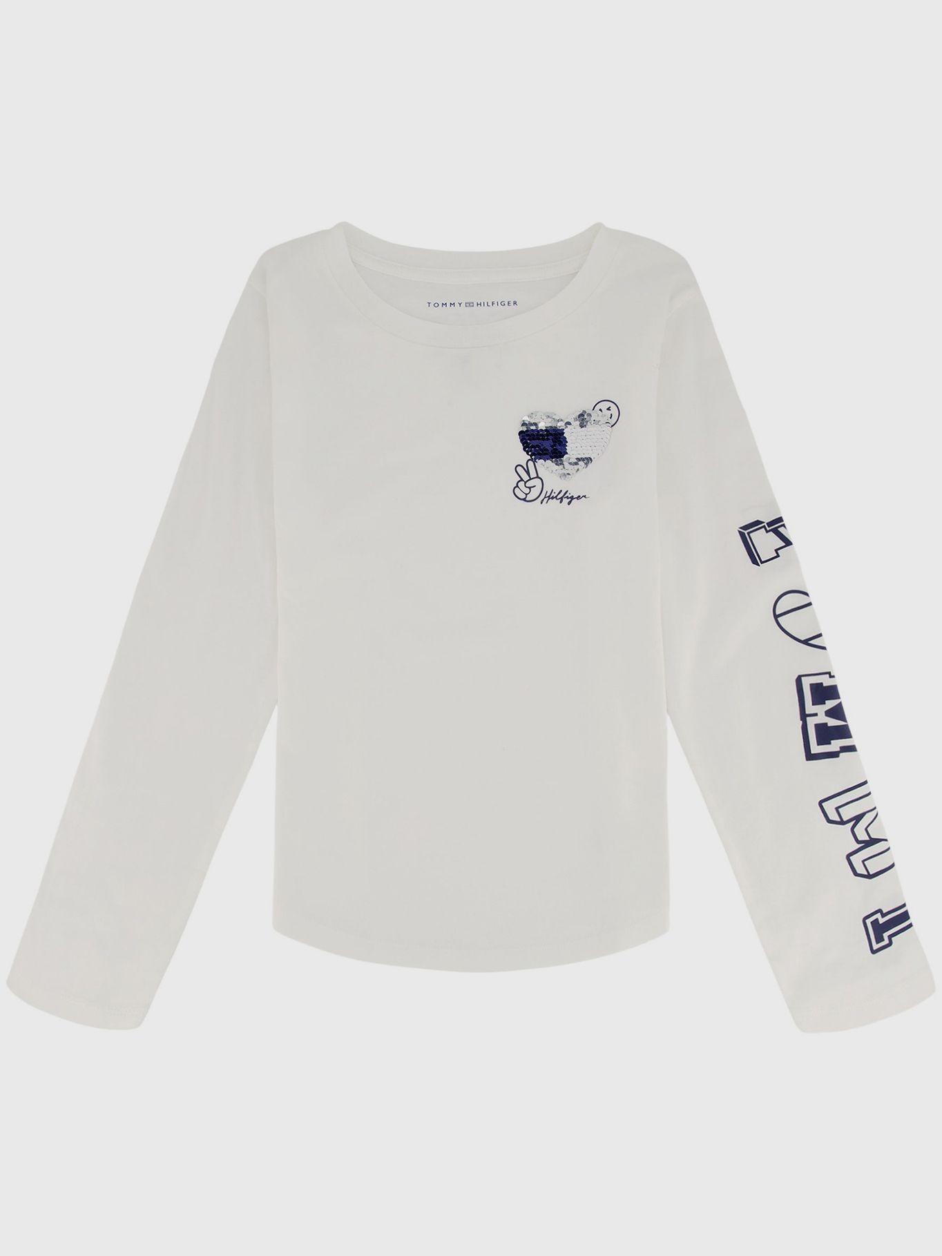 Polera Con Corazón De Lentejuelas Blanco Tommy Hilfiger-2