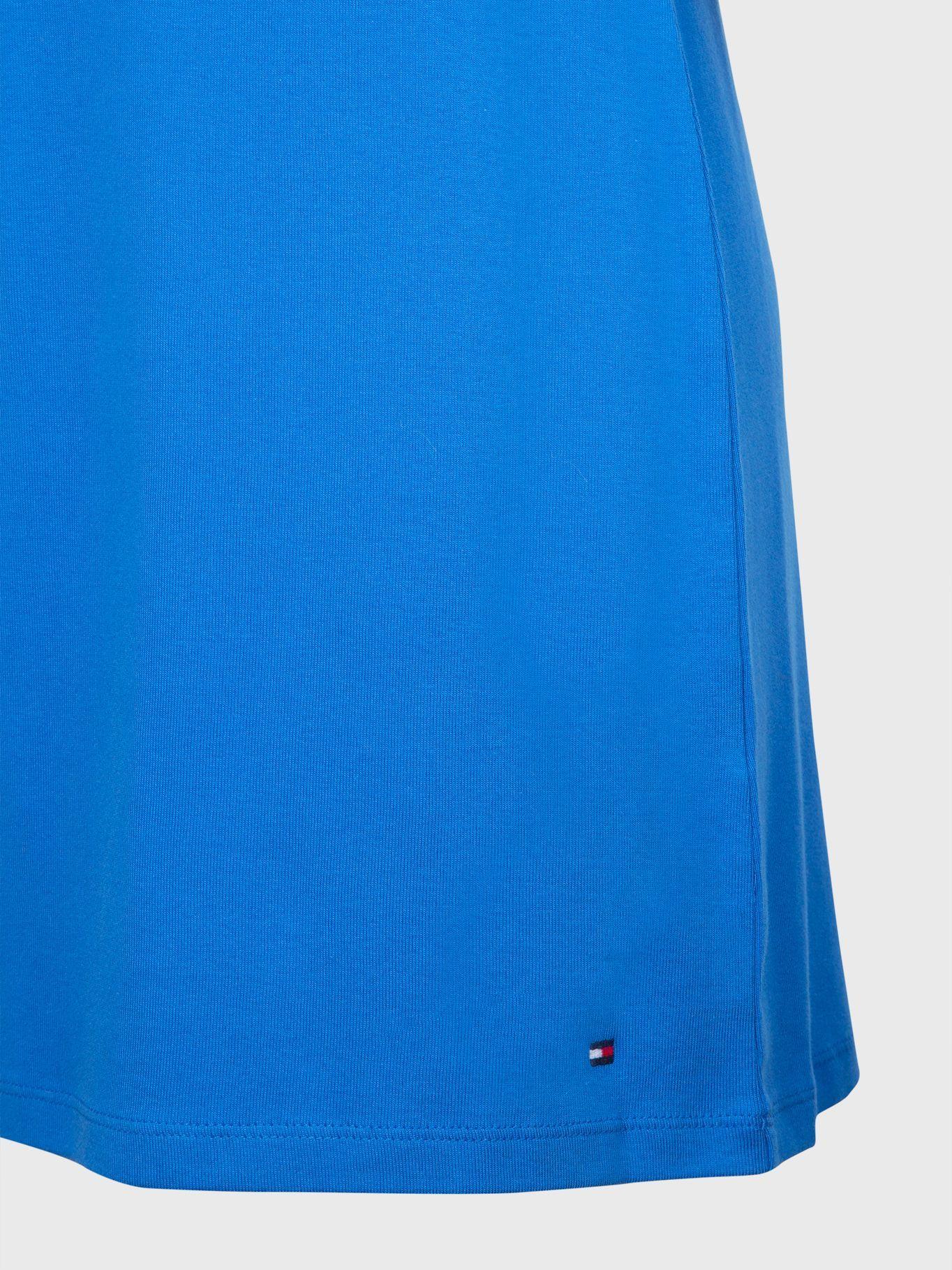 Vestido De Algodón Global Logo Azul Tommy Hilfiger-3