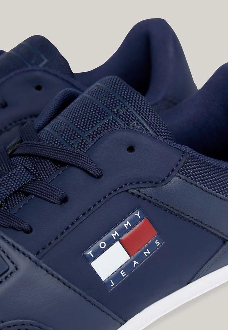 Zapatilla Sport Retro De Cuero Azul Tommy Hilfiger-3