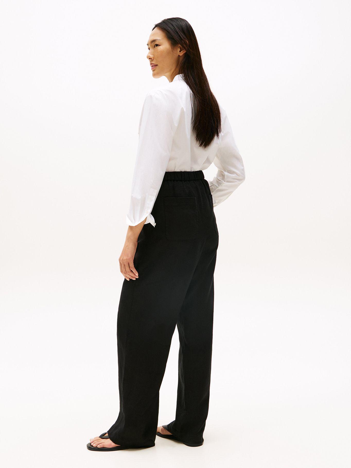 Pantalón Tailored En Mezcla  Lino Negro Tommy Hilfiger-2