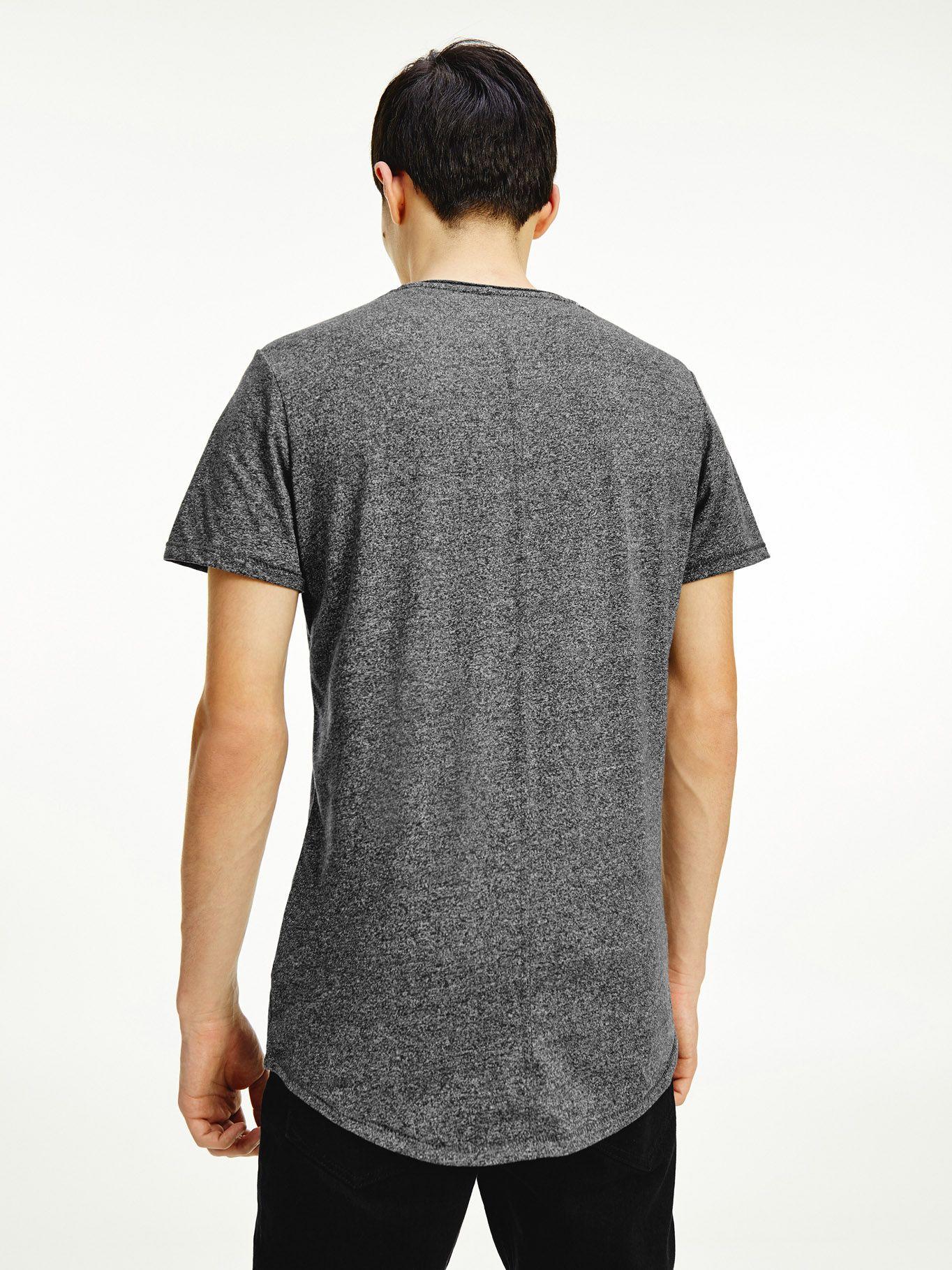 Polera Jaspe Slim C-Neck Negro Tommy Jeans F2-1