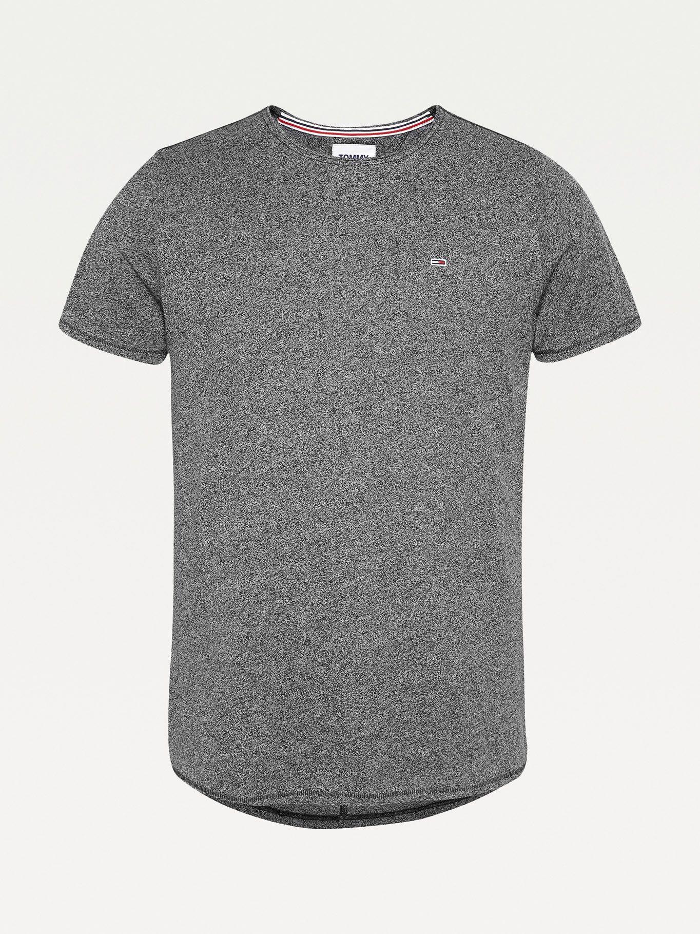 Polera Jaspe Slim C-Neck Negro Tommy Jeans F2-3