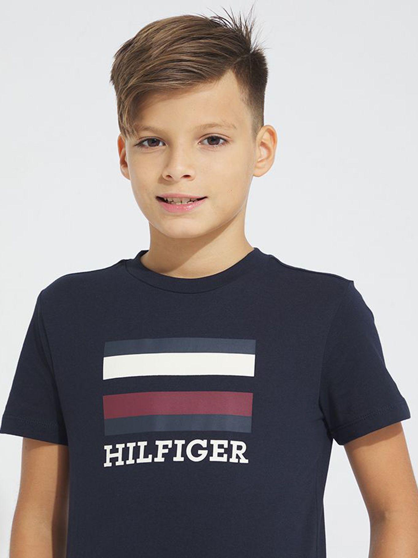 Polera Stripe Box Logo Azul Tommy Hilfiger-1