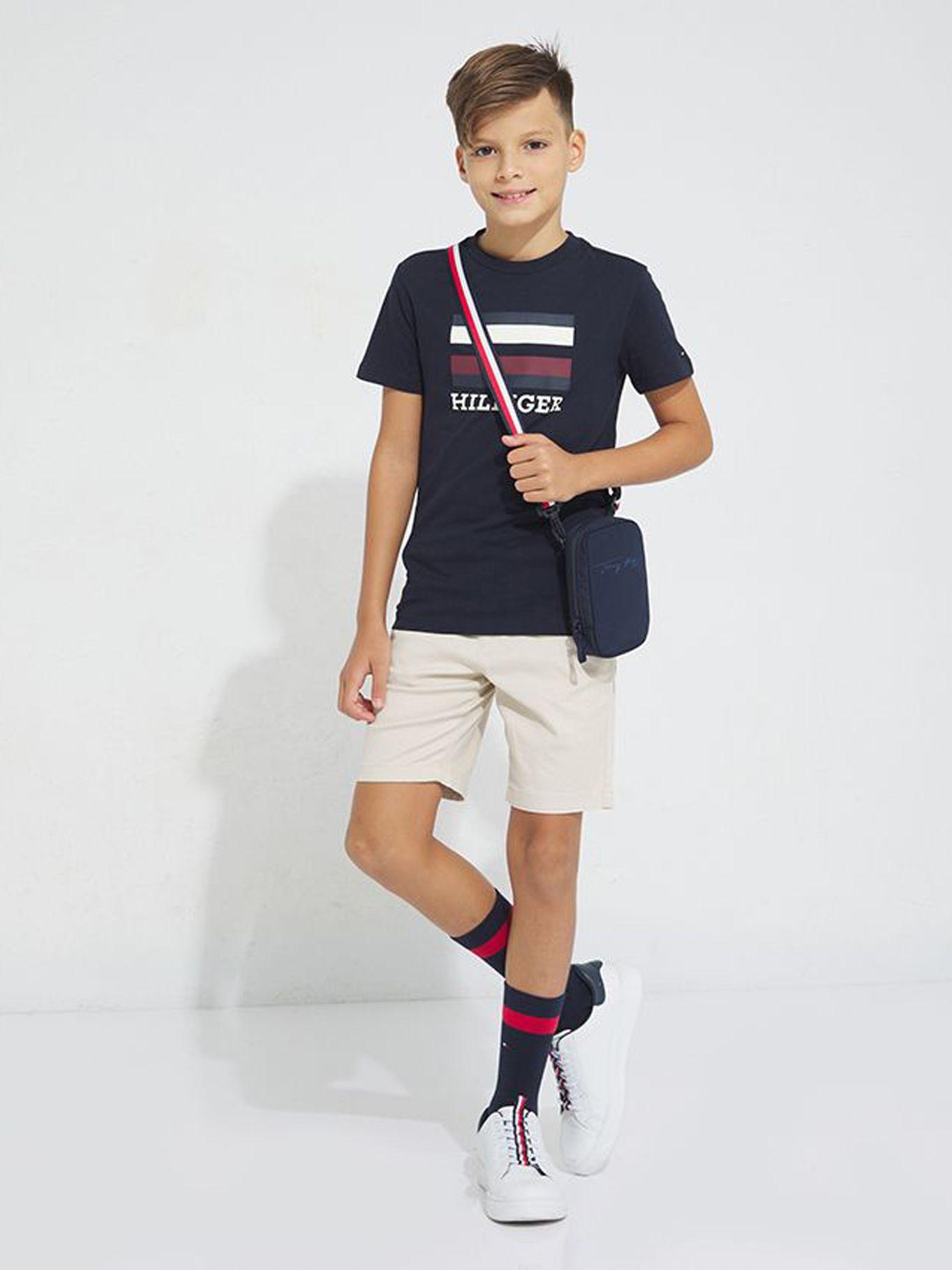 Polera Stripe Box Logo Azul Tommy Hilfiger-3