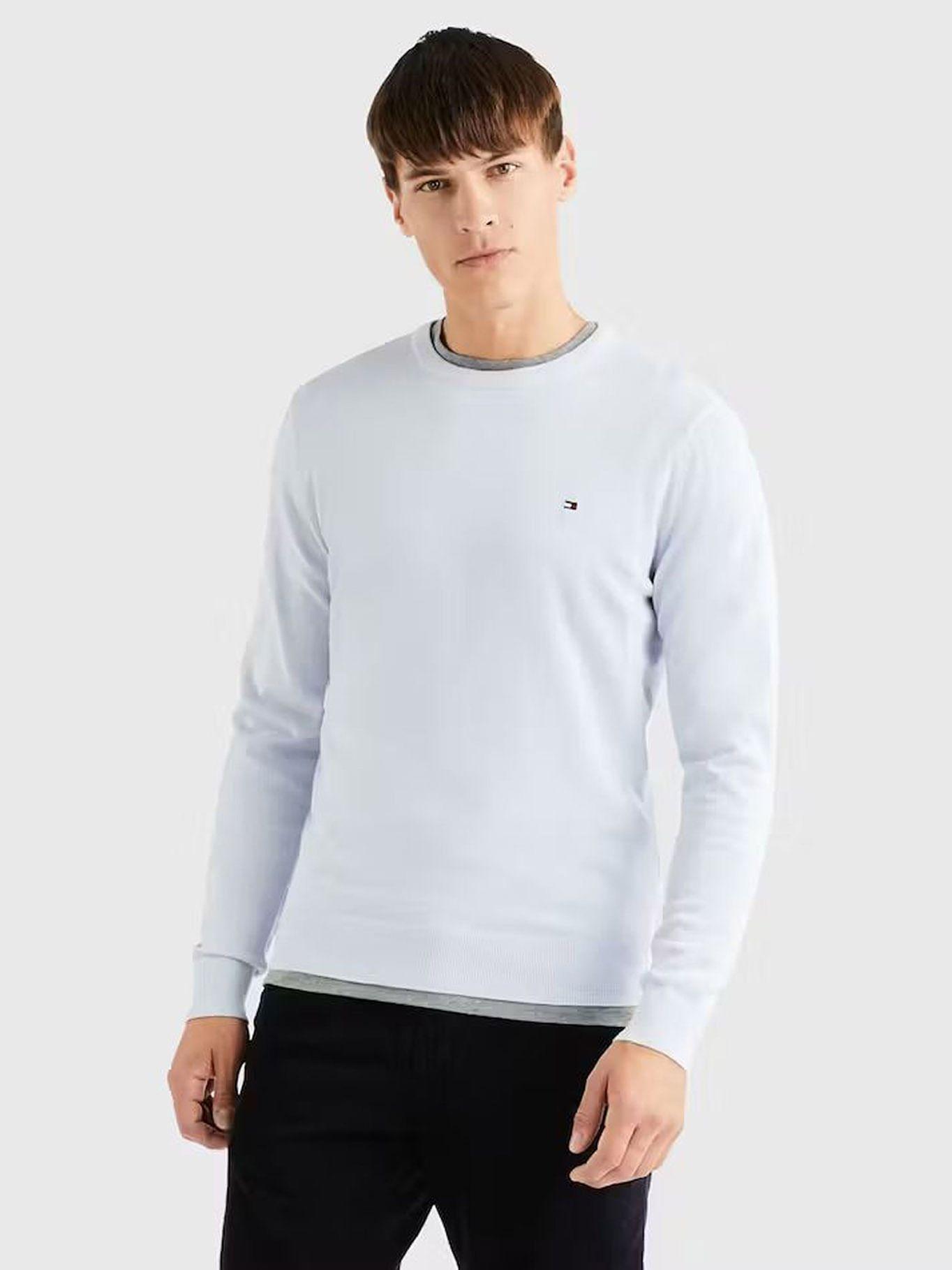Sweater Básico Signature C-Neck Celeste Tommy Hilfiger-0
