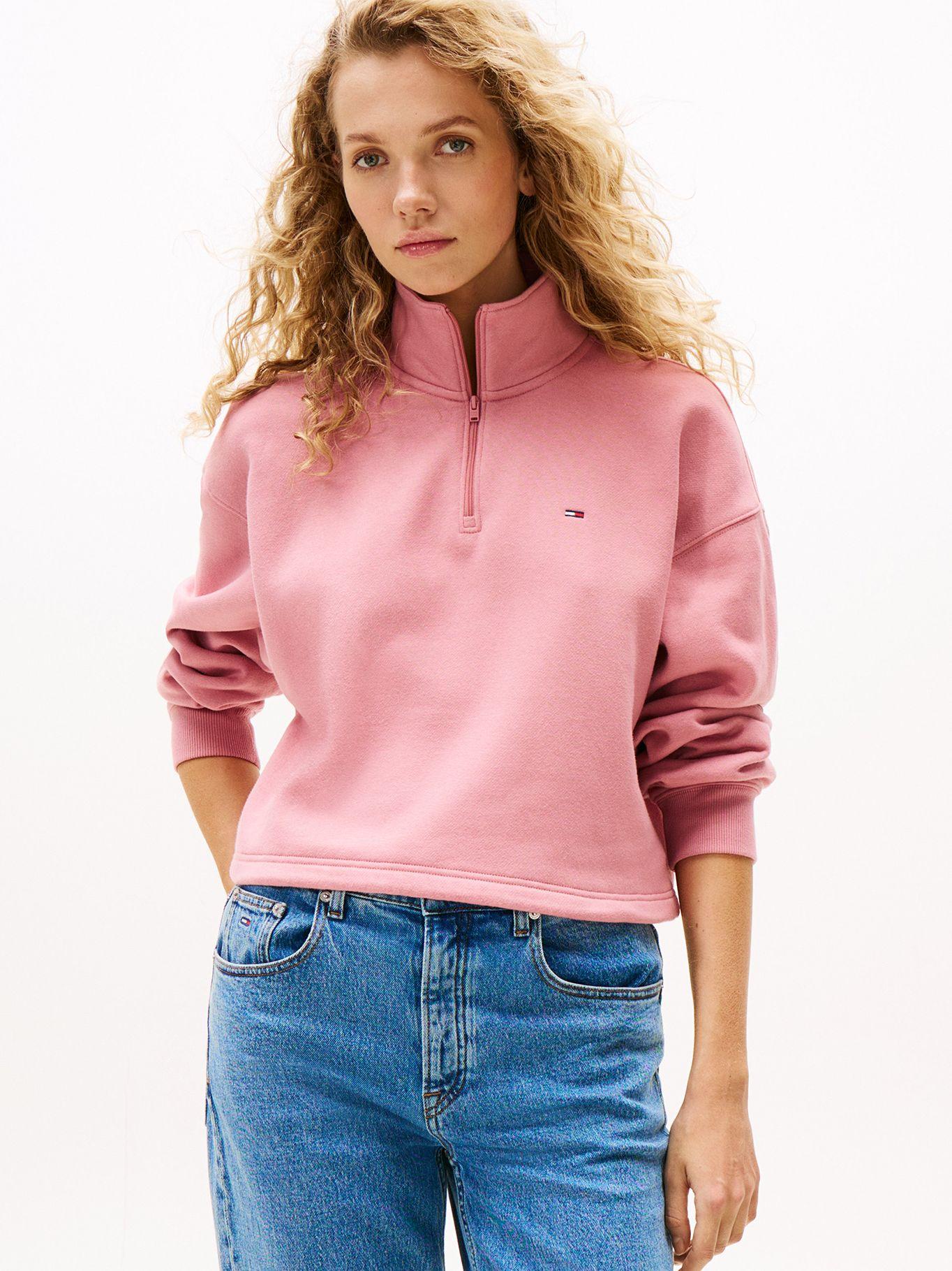 Polerón Relaxed Cropped  Rosado TI0 Tommy Jeans-0