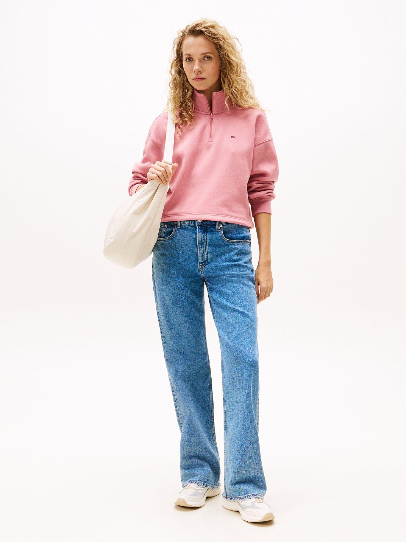 Polerón Relaxed Cropped  Rosado TI0 Tommy Jeans-1