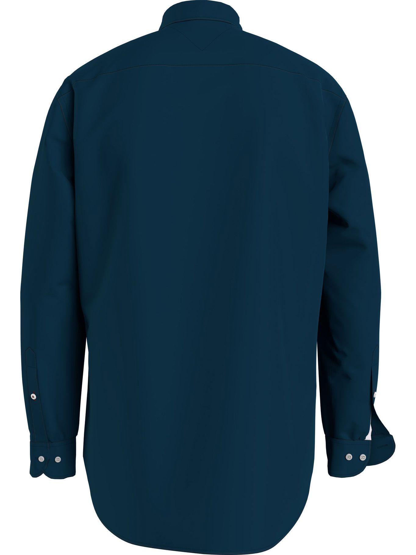 Camisa Classics Flex Regular Fit Azul Tommy Hilfiger-1