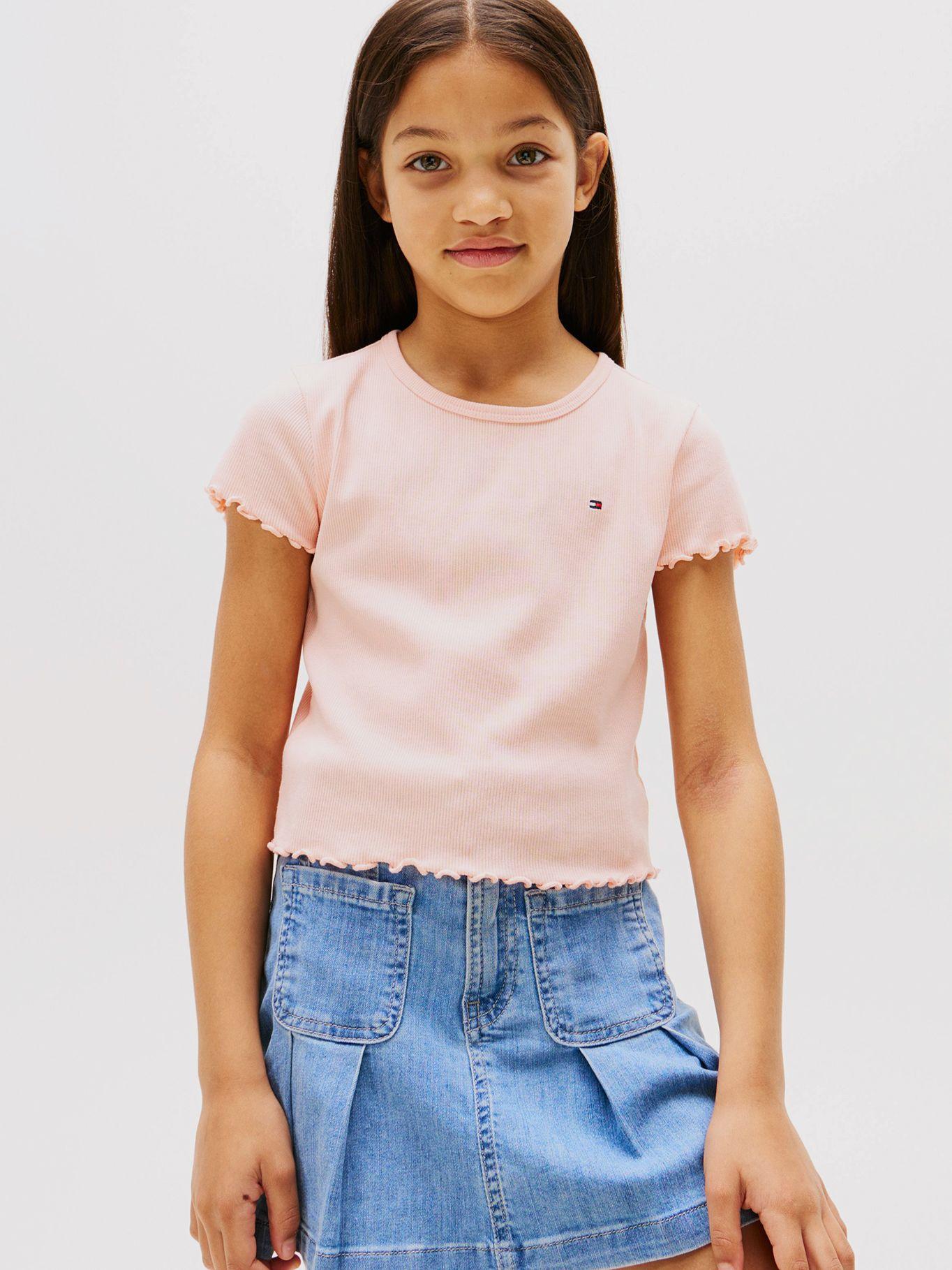 Polera Con Ribetes Fruncidos Rosado Tommy Hilfiger-0