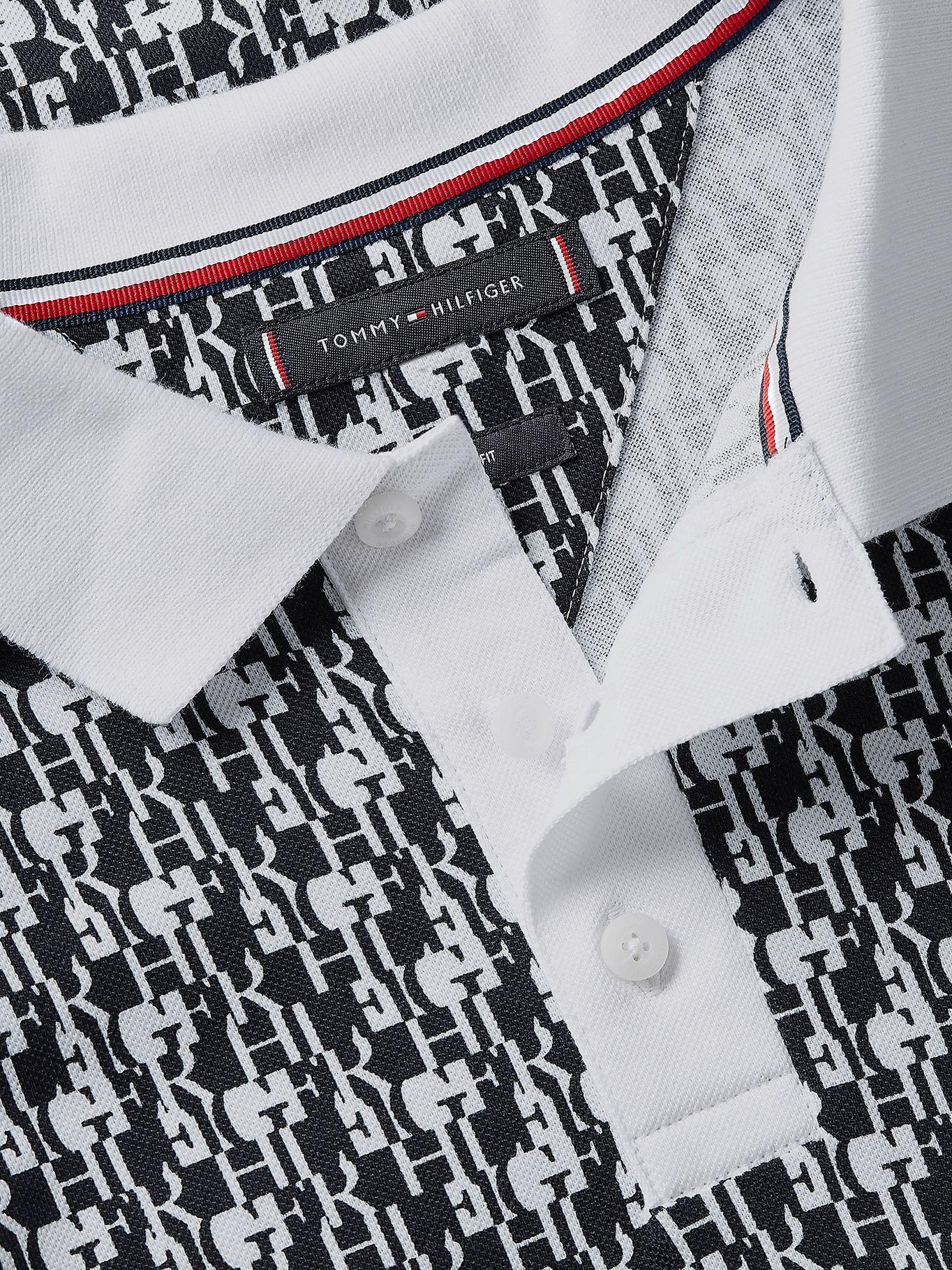Polo Logo Allover Slim Fit Azul Tommy Hilfiger-3