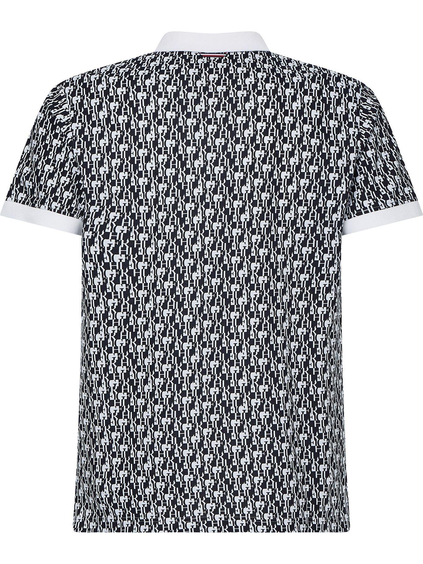 Polo Logo Allover Slim Fit Azul Tommy Hilfiger-1