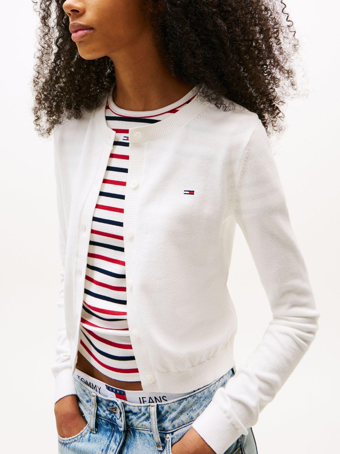 Cárdigan Essential Slim Fit Blanco Tommy Jeans-3