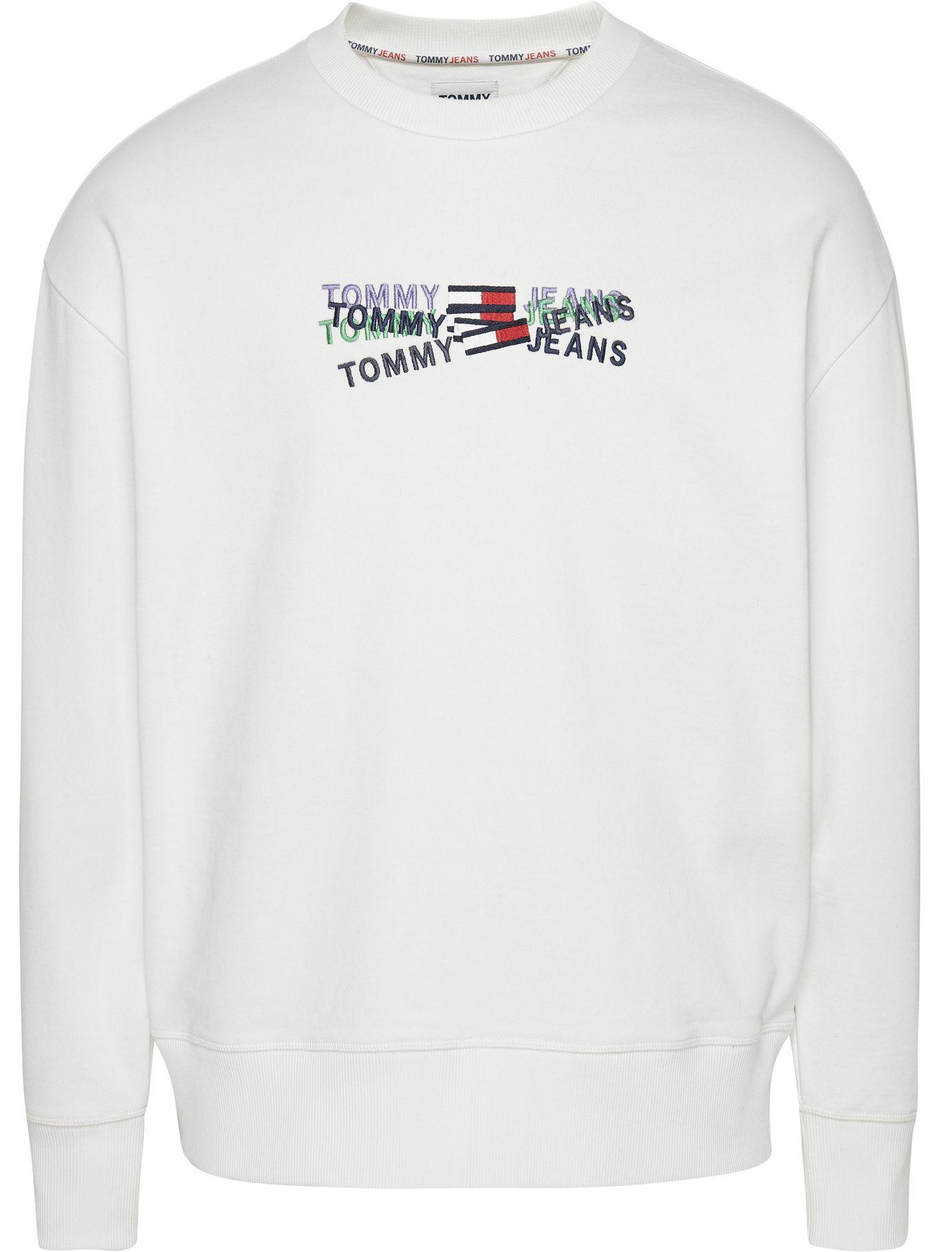 Polerón Straight Logo Blanco Tommy Jeans F2-0