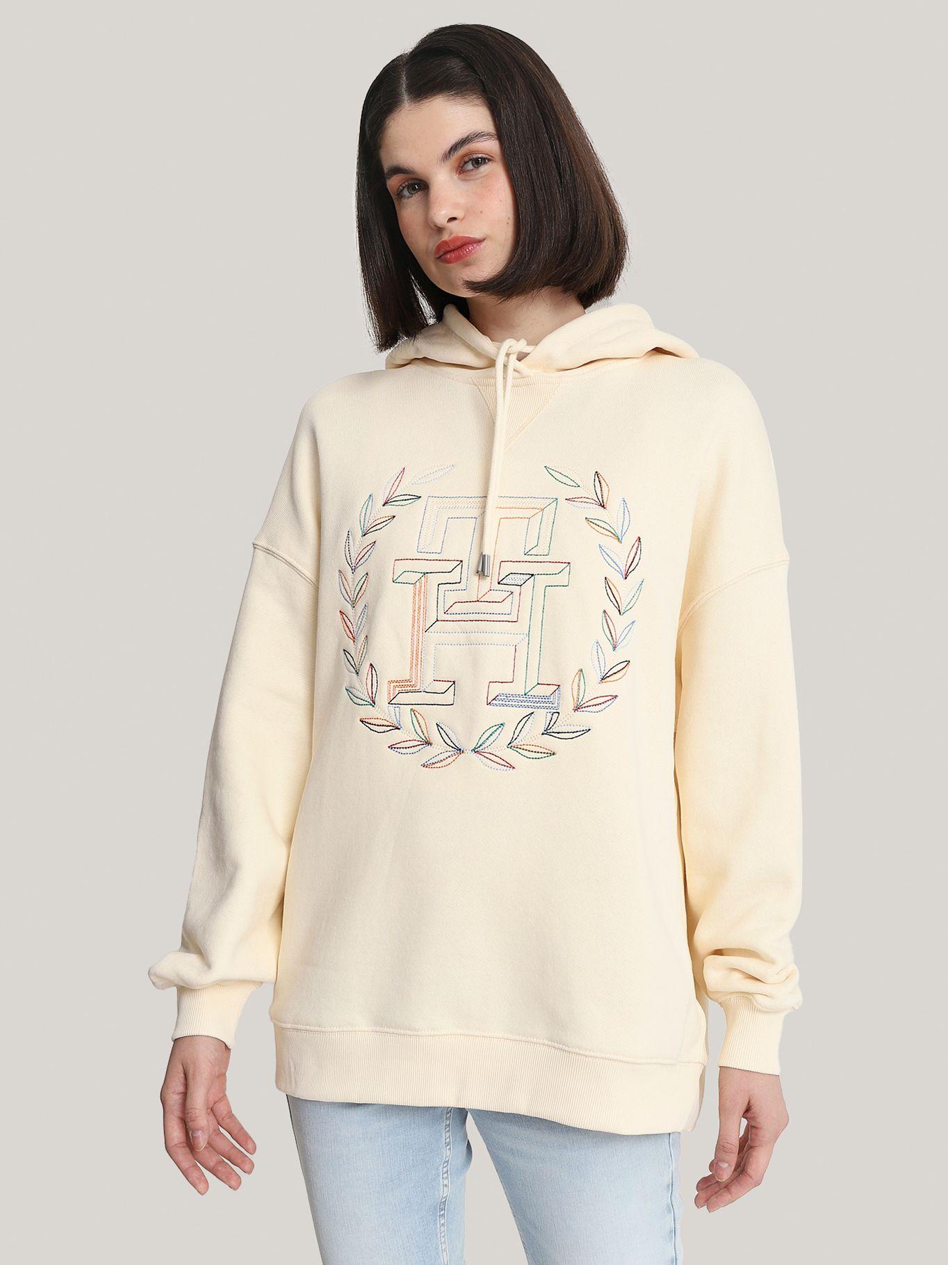 Polerón Hoodie Oversize Monogram Beige Tommy Hilfiger-0