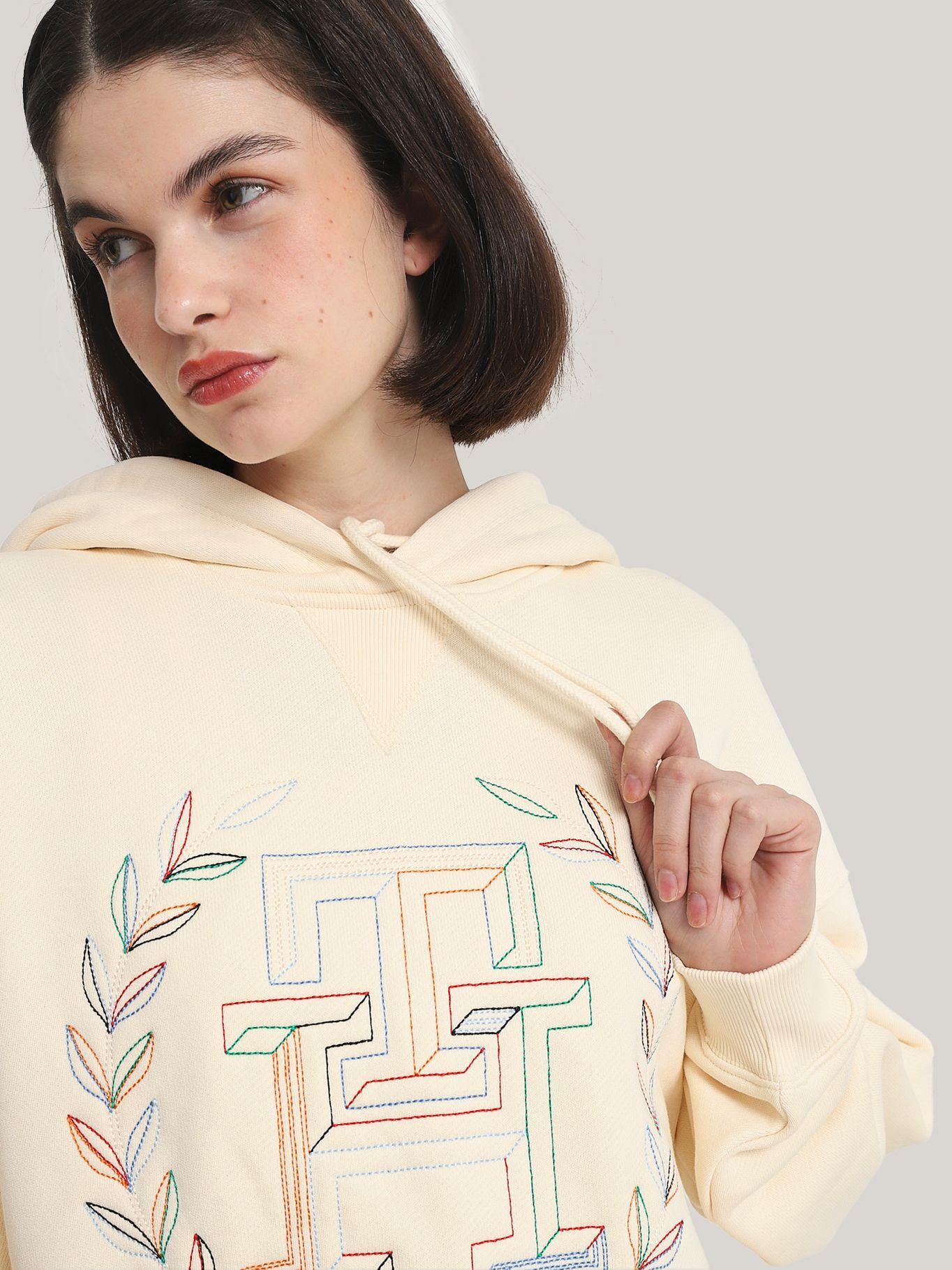 Polerón Hoodie Oversize Monogram Beige Tommy Hilfiger-3