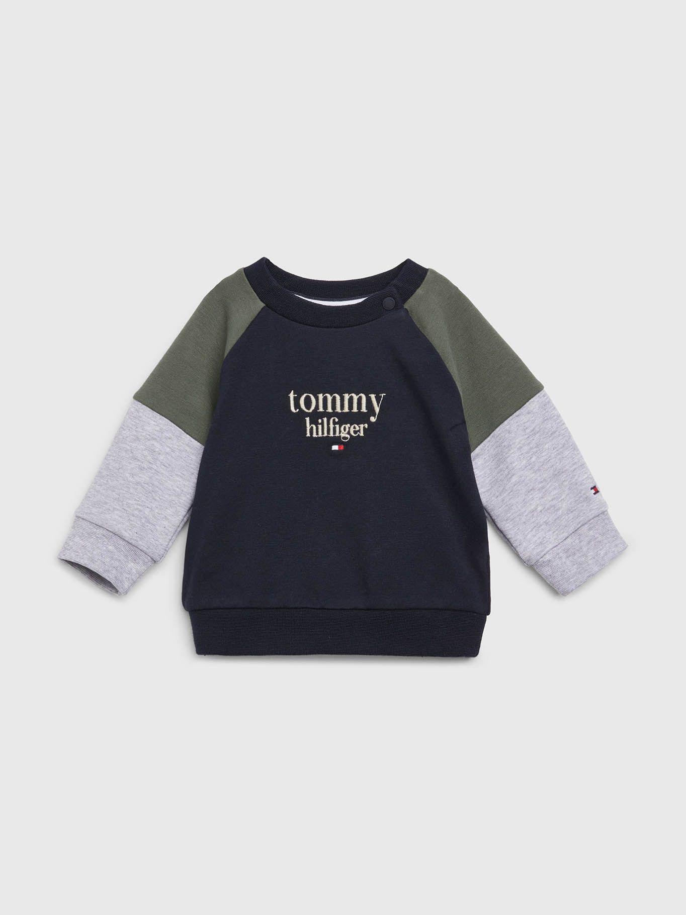 Polerón Color Block Baby Logo Azul Tommy Hilfiger-0