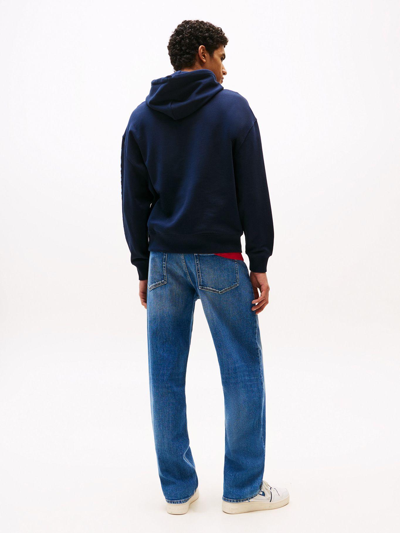 Polerón Hoodie Cropped Con Logo Azul C1G Tommy Jeans-2