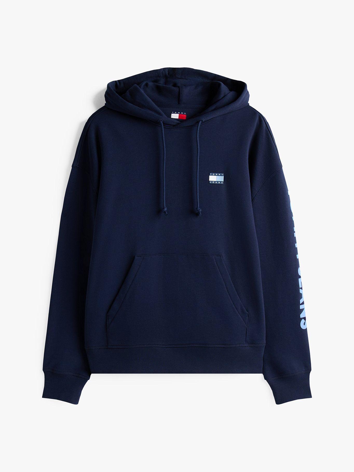 Polerón Hoodie Cropped Con Logo Azul C1G Tommy Jeans-4