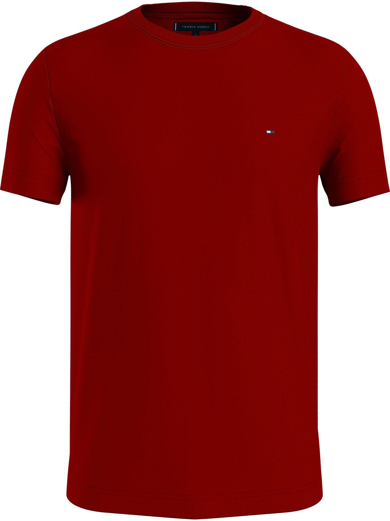 Polera Essential Cotton C-Neck Slim Fit Burdeo Tommy Hilfiger-0
