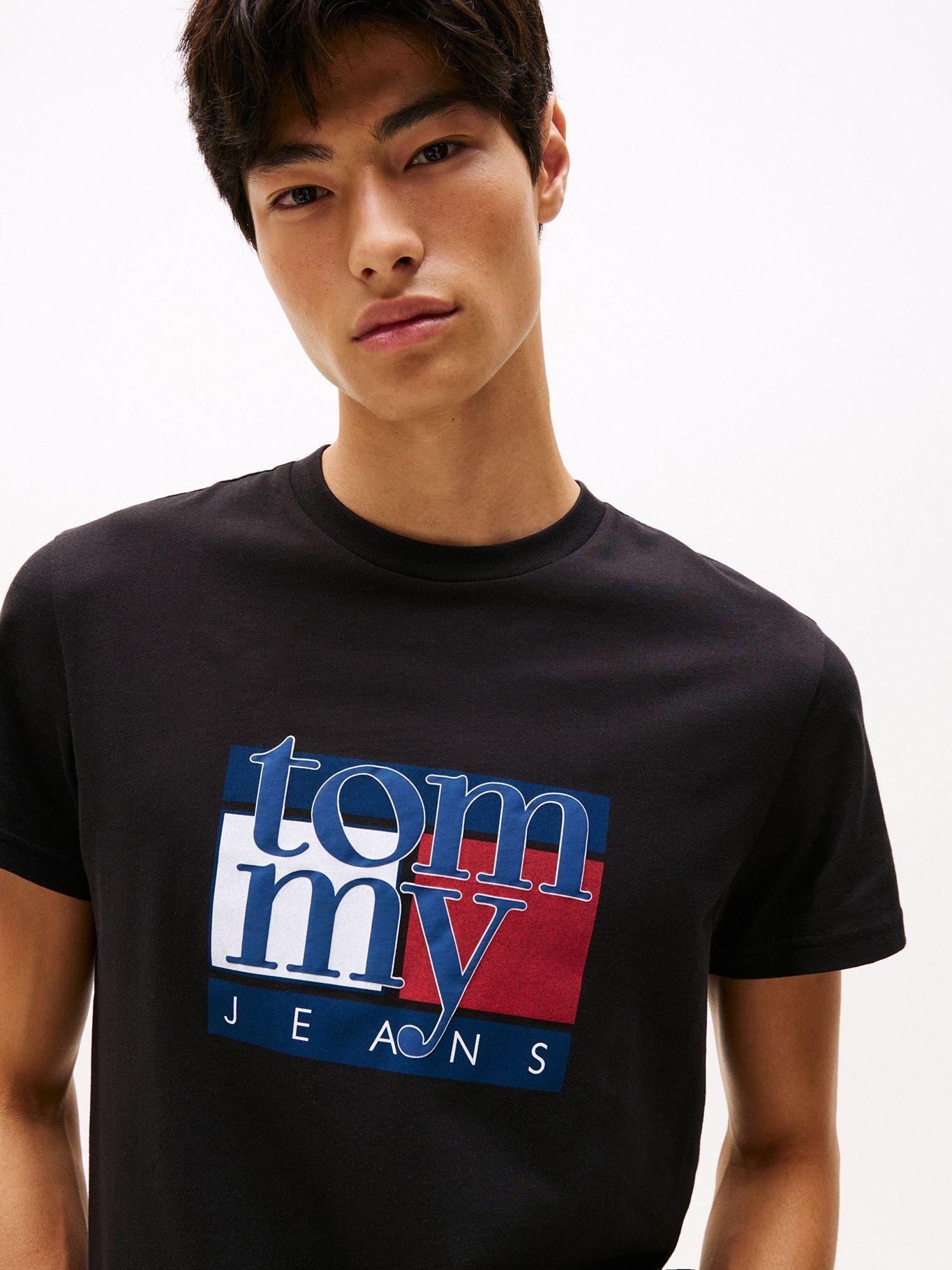 Polera Slim Con Logo Gráfico Negro Tommy Jeans-3