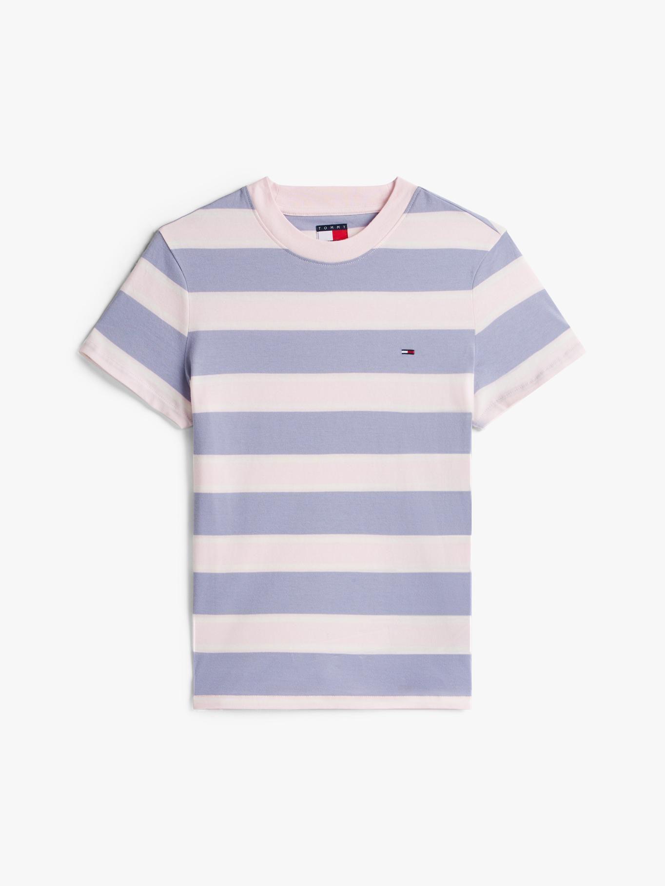Polera Con Logo Bordado Regular Fit Tommy Jeans Lila-4