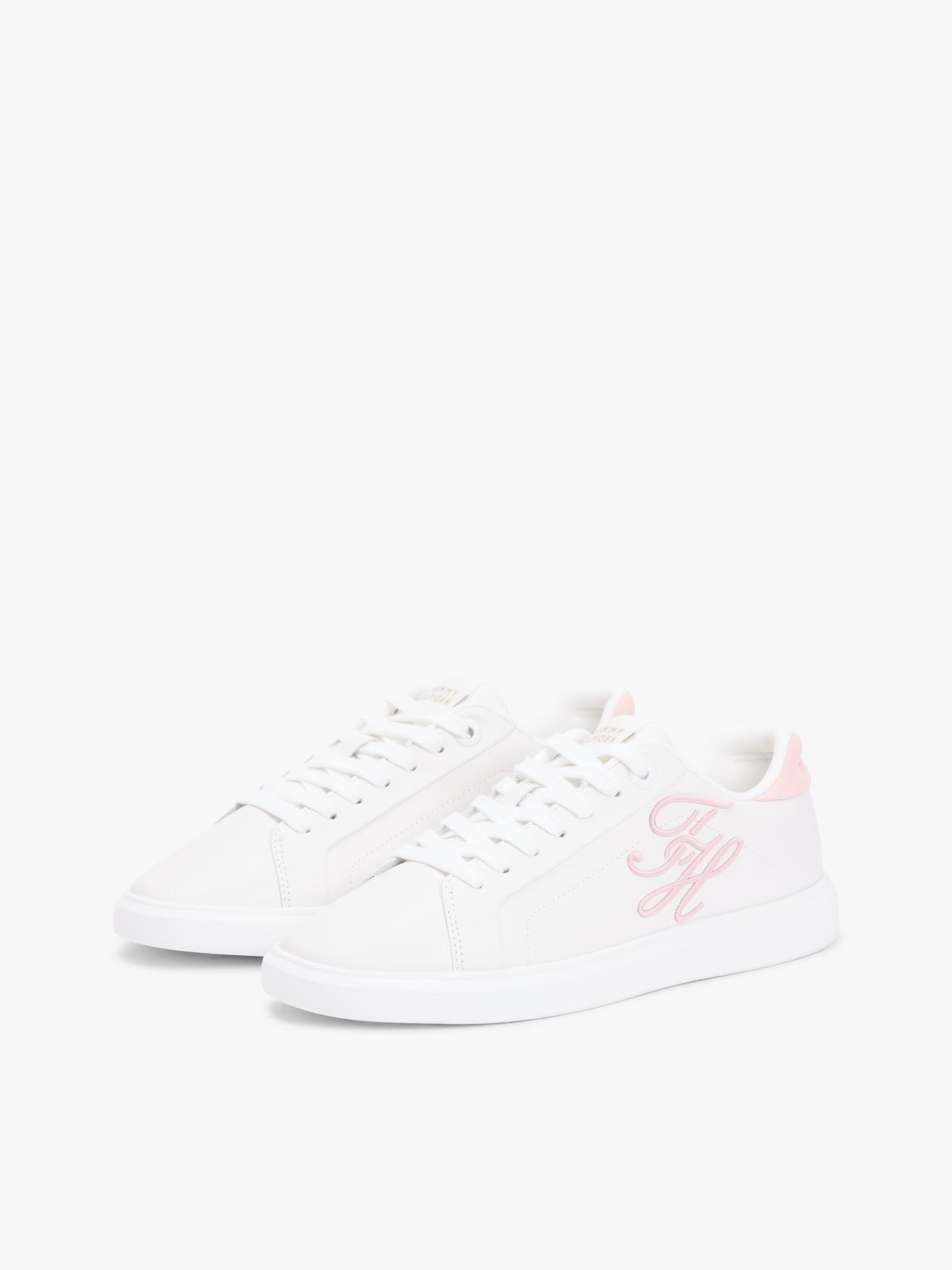 Zapatillas De Cuero Con Logo Bordado-0