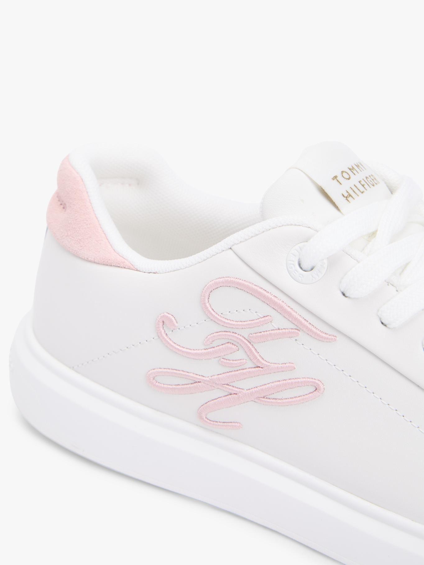 Zapatillas De Cuero Con Logo Bordado-1