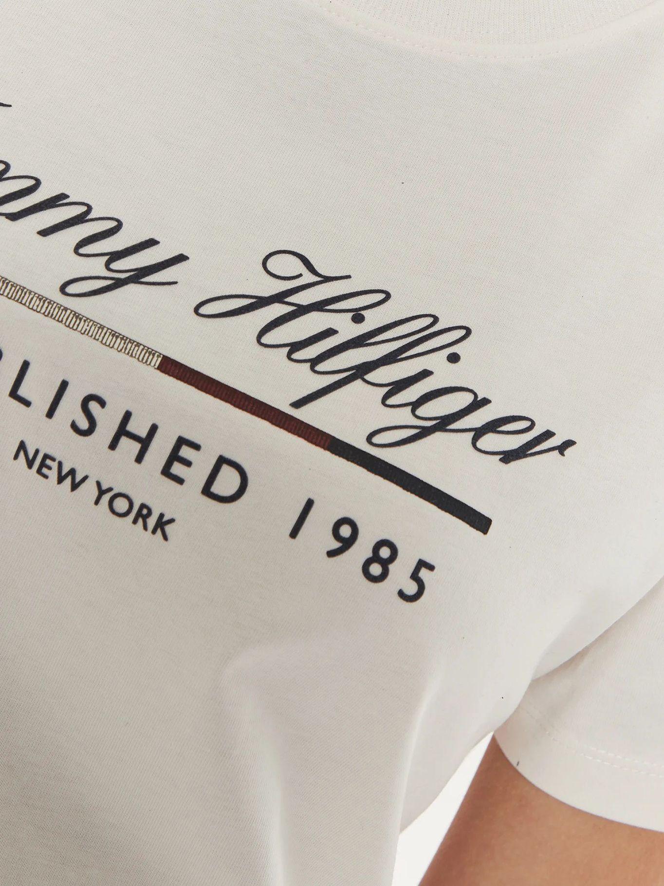 Polera Con Logo Gráfico Script Blanco Tommy Hilfiger-3