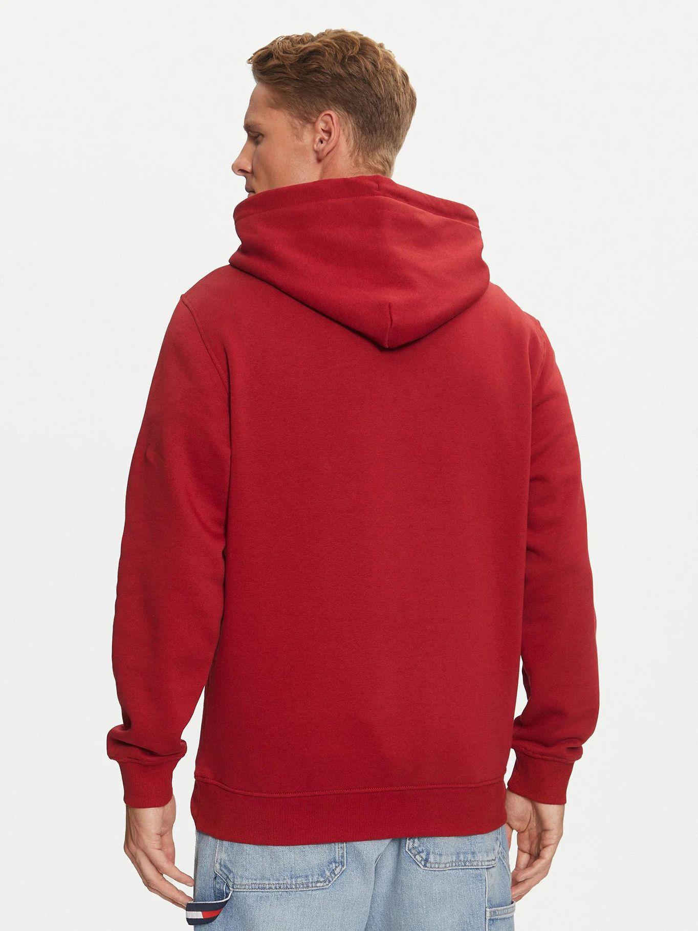 Polerón Hoodie Con Logo Bordado Rojo Tommy Jeans-2
