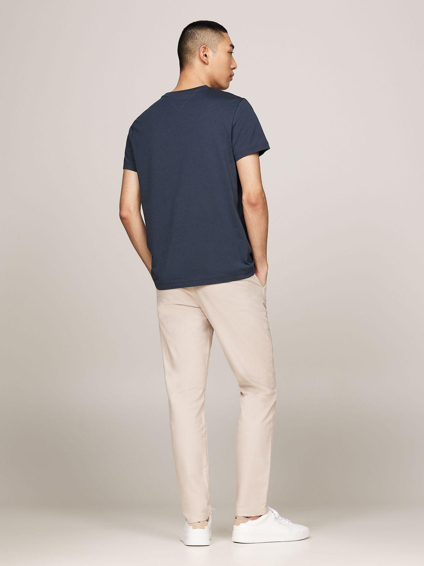 Polera Cotton Con Logo Slim-Fit Azul Tommy Hilfiger-2