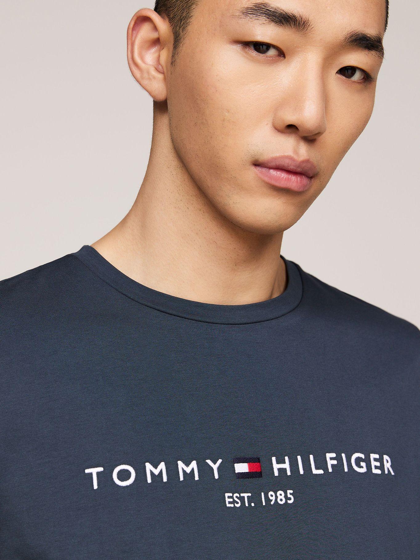 Polera Cotton Con Logo Slim-Fit Azul Tommy Hilfiger-3