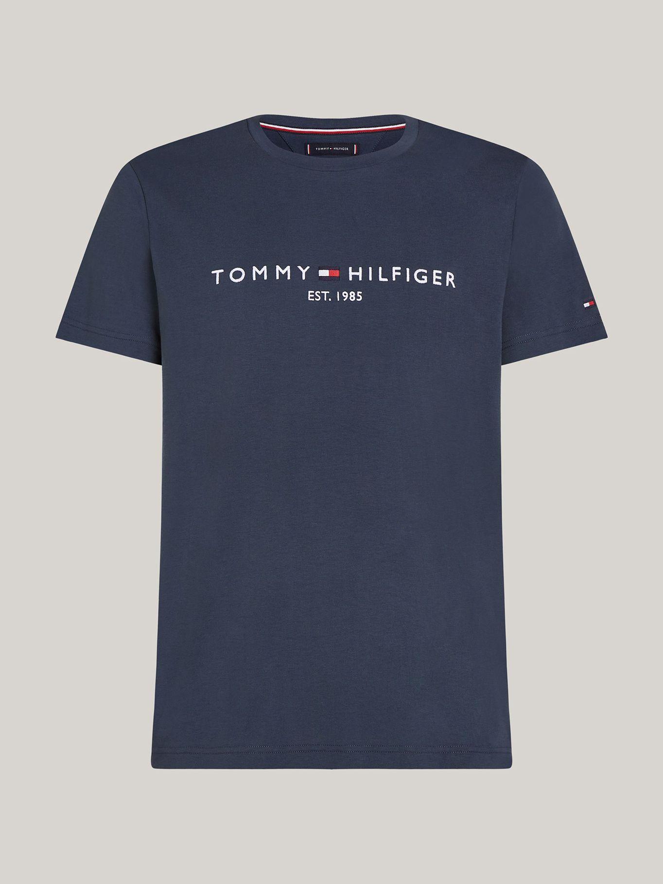 Polera Cotton Con Logo Slim-Fit Azul Tommy Hilfiger-4