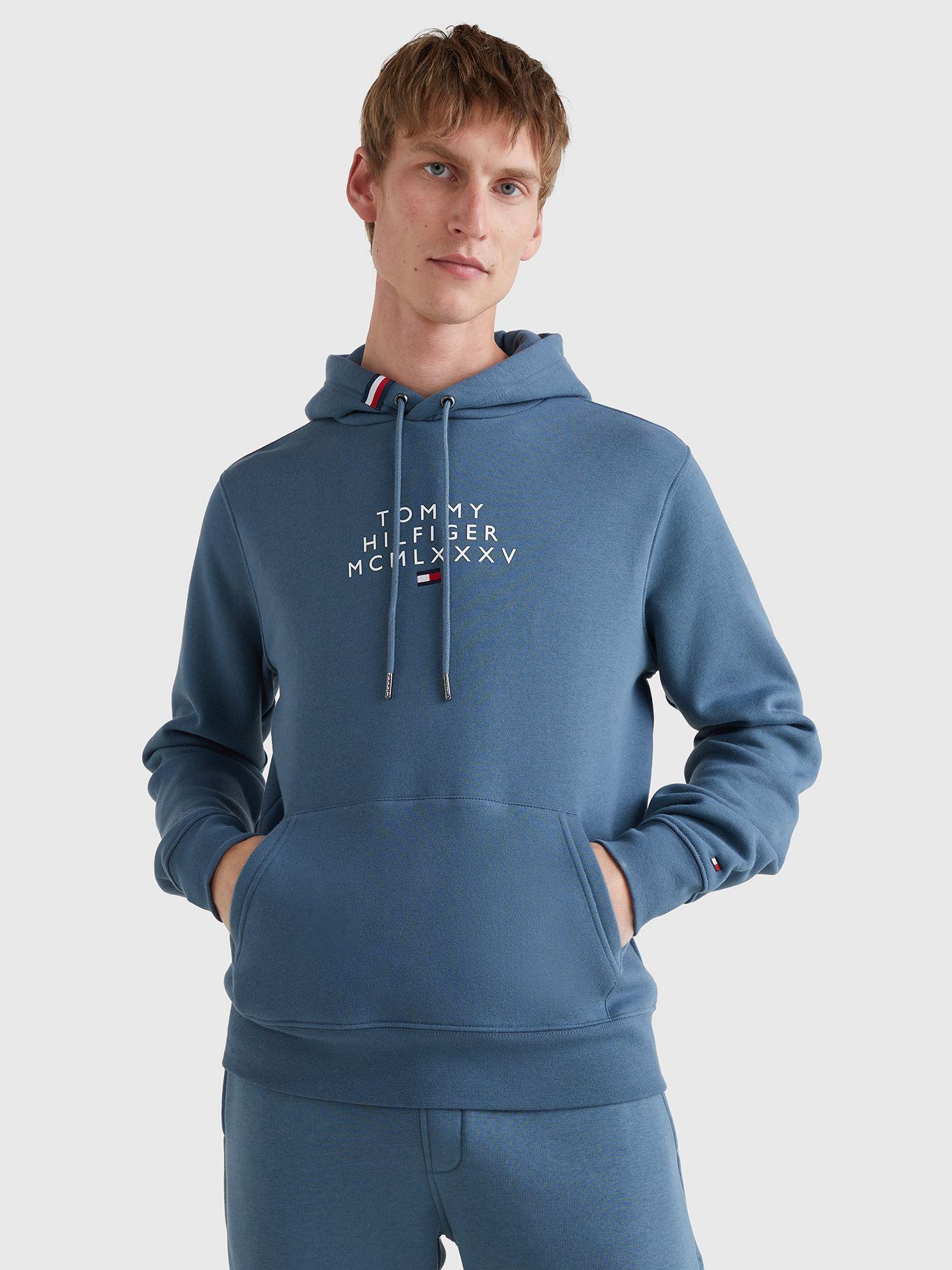 Polerón Hoodie Graphic Center Logo Azul Tommy Hilfiger-0