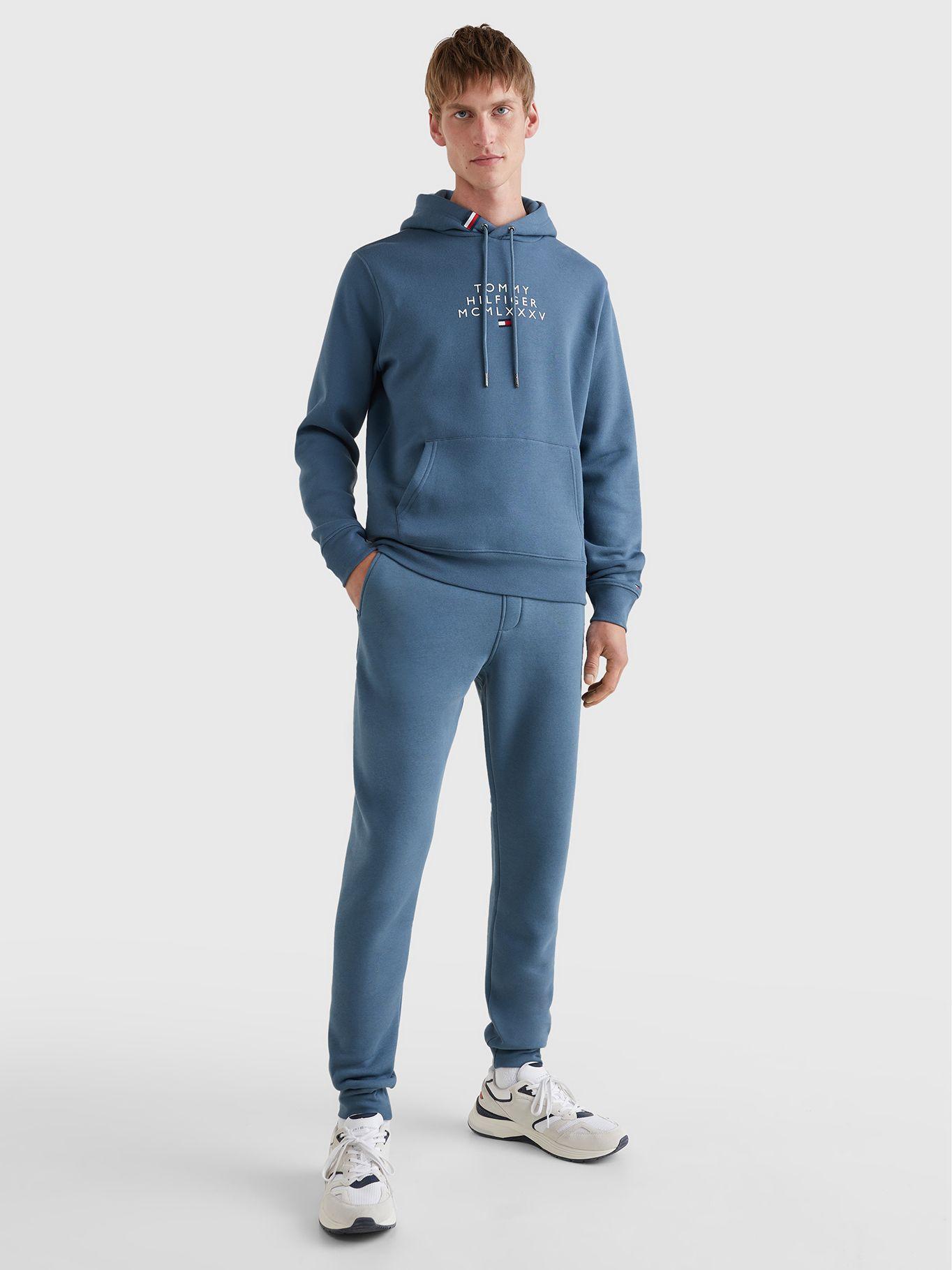 Polerón Hoodie Graphic Center Logo Azul Tommy Hilfiger-1