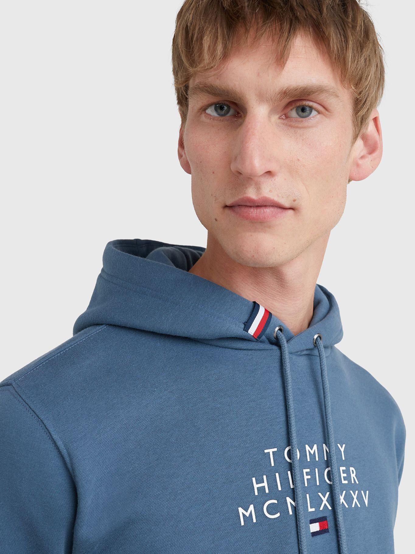 Polerón Hoodie Graphic Center Logo Azul Tommy Hilfiger-3