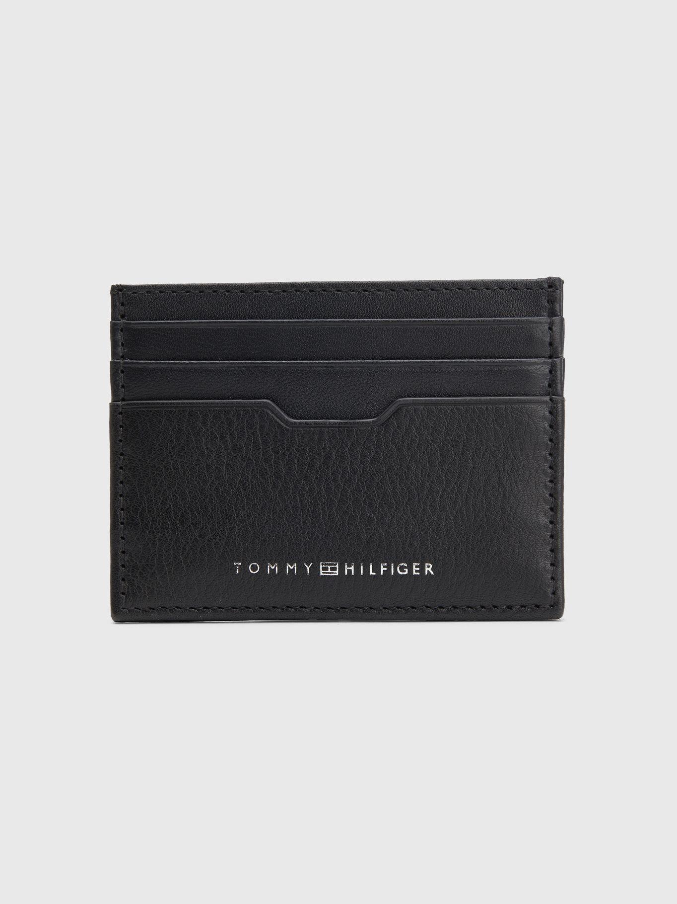 Tarjetero Downtown Cuero Negro Tommy Hilfiger JN2-1