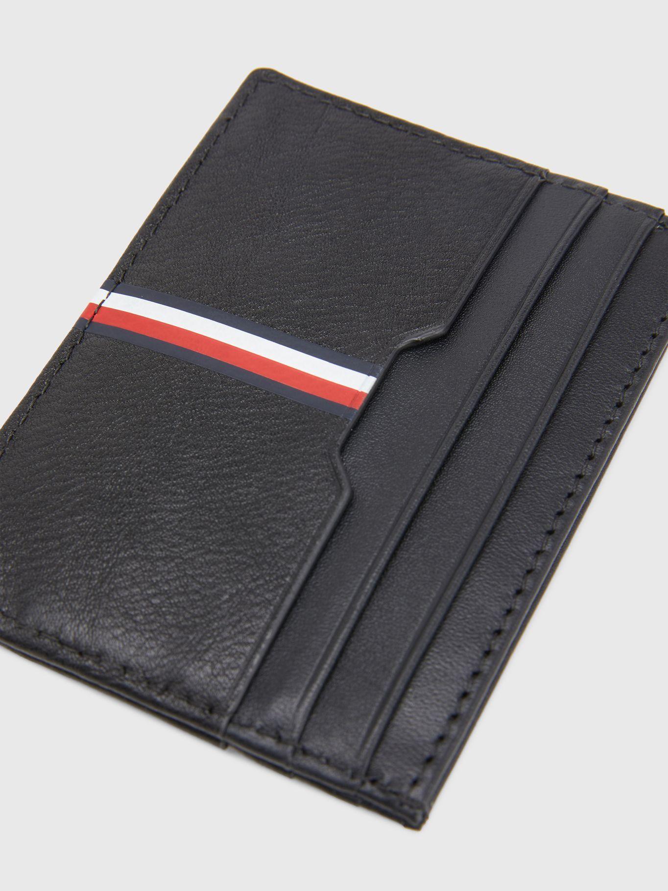 Tarjetero Downtown Cuero Negro Tommy Hilfiger JN2-2